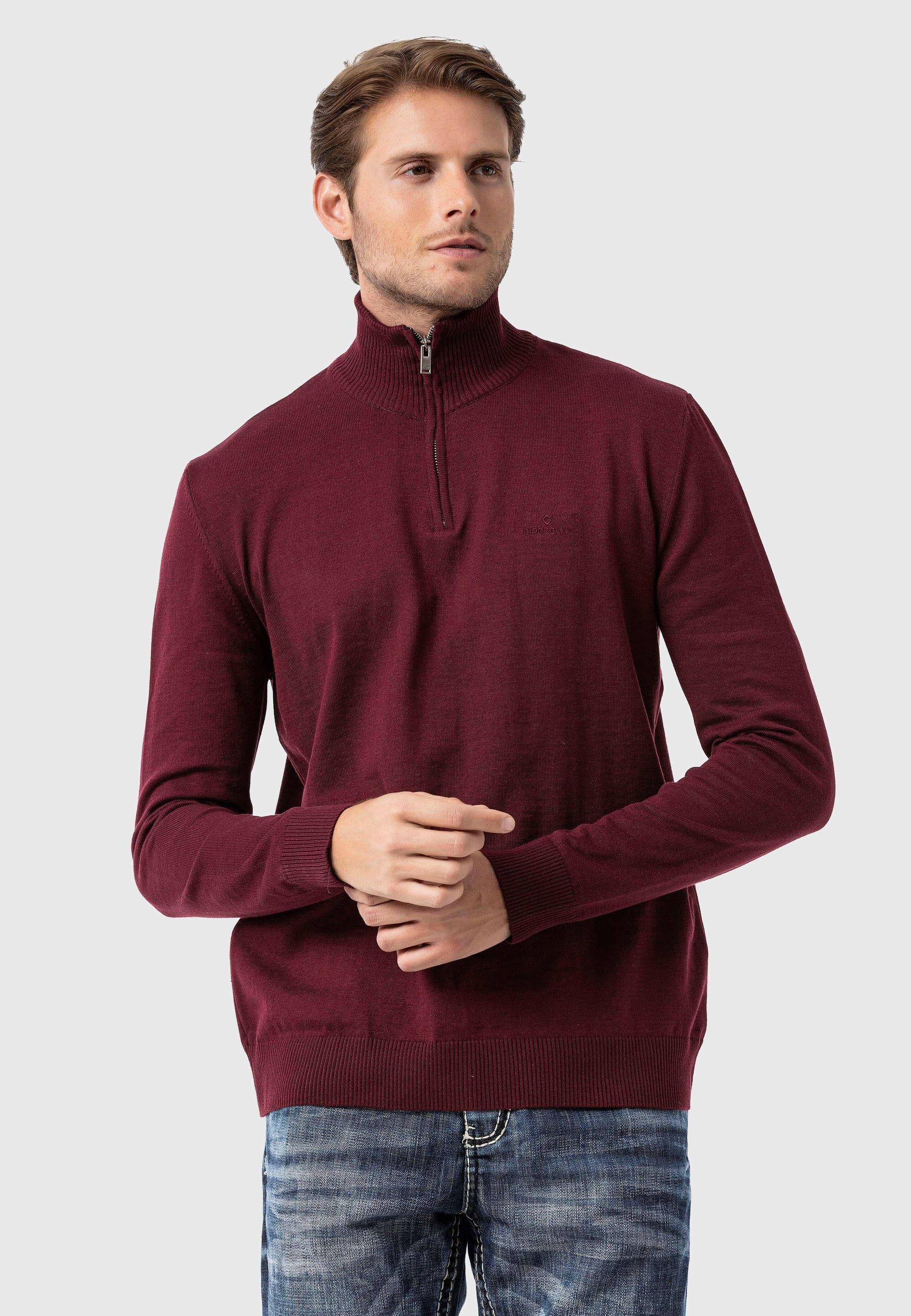 Cipo & Baxx Troyer »Pullover«, (1 tlg.), mit Troyer-Kragen