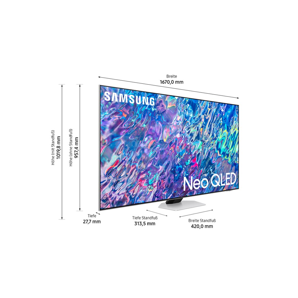 Samsung QLED-Fernseher »75" Neo QLED 4K QN85B (2022)«, 189 cm/75 Zoll, Smart-TV, Quantum Matrix Technologie mit Neo Quantum 4K,HDR 1500,Supreme UHD