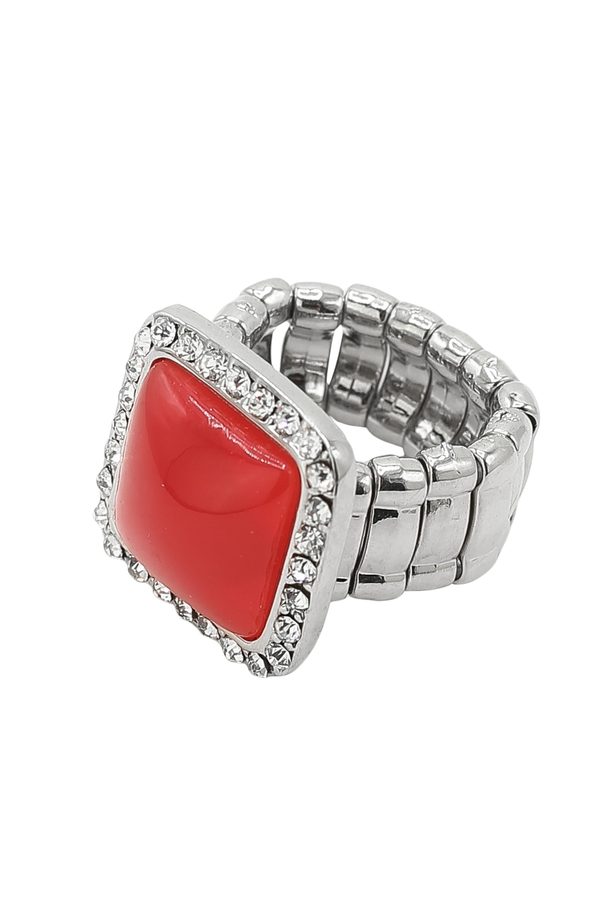 Fingerring "Bling Red", rot, COLLEZIONE ALESSANDRO, Fingerringe, Damen, Messing, Fingerring 2