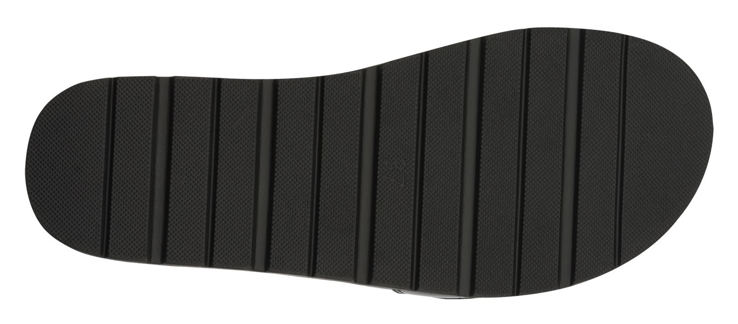 MARCO TOZZI Pantolette, Plateau, Sommerschuh, Schlupfschuh mit dekorativer Schnalle