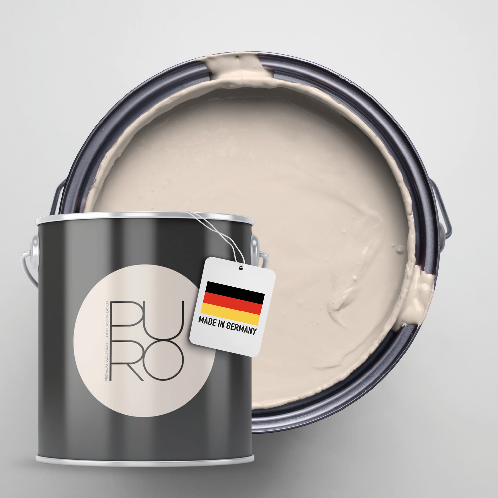 A.S. CRÉATION Wandfarbe "Premium Innenwandfarbe PURO Tuchmatt rosy beige", 2,5 l 2,5ml, beige, Farben, ideal für Wohnzimmer, Schlafzimmer, Flur und