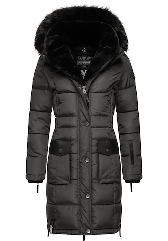 Steppmantel »Sinja«, stylischer Winter Parka mit edlem Fellimitat