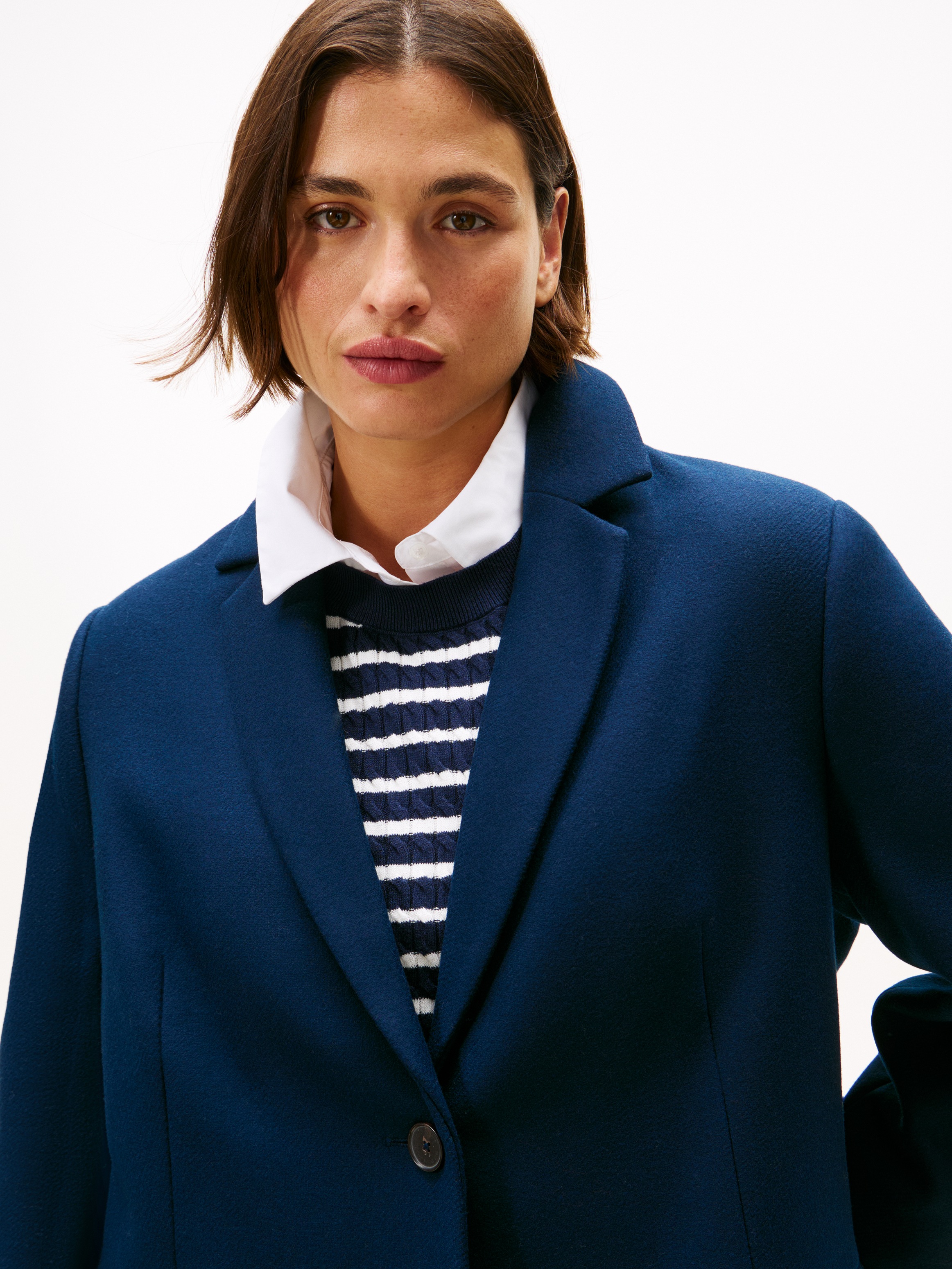 Tommy Hilfiger Curve Langmantel "CRV CLASSIC SB WOOL REG COAT", in großen G günstig online kaufen
