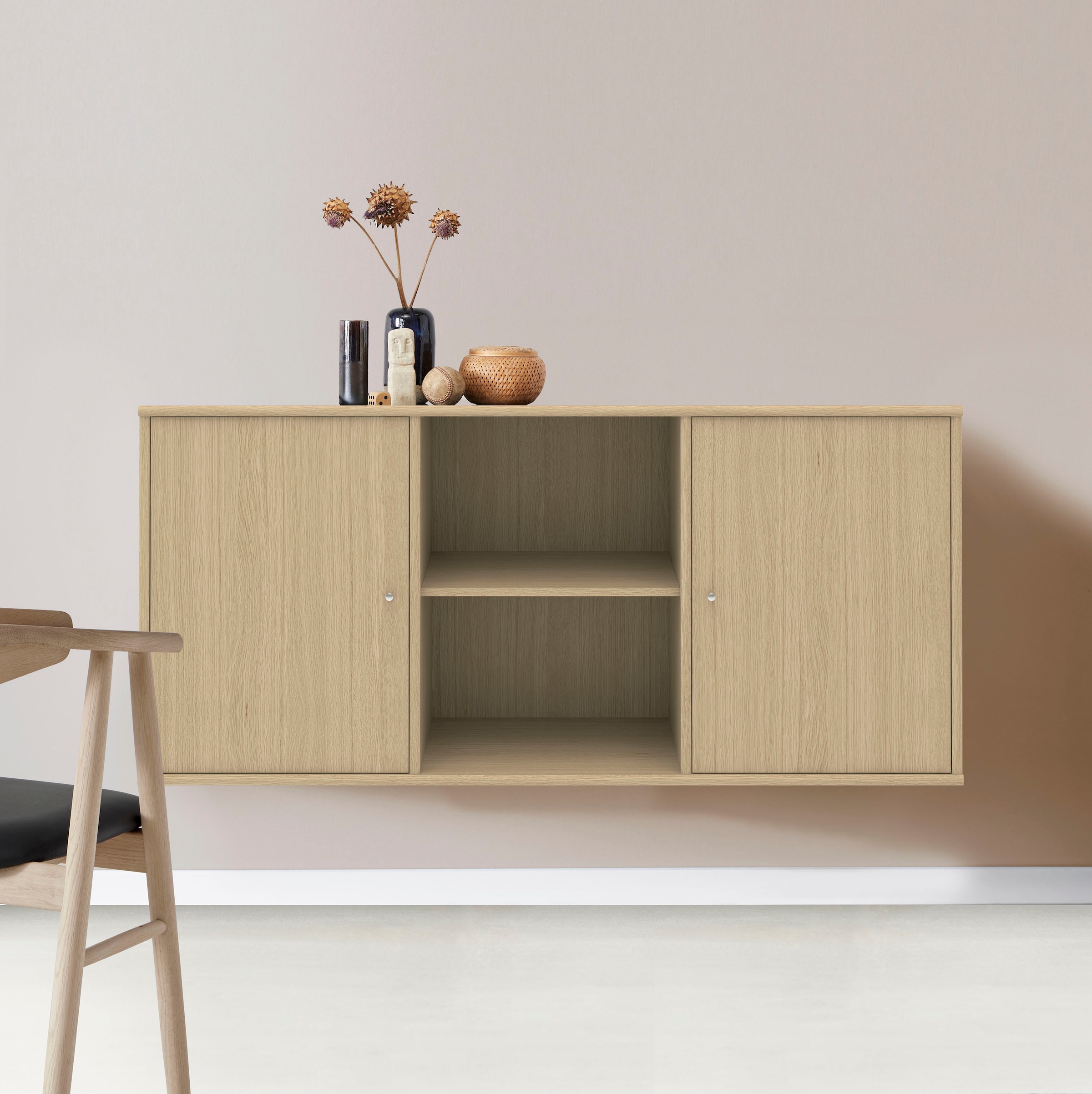 Hammel Furniture Sideboard »Mistral, Hochwertig Schrank, hängend/stehend montierbar«, mit zwei Türen, B: 133 cm, anpassungsbar Designmöbel