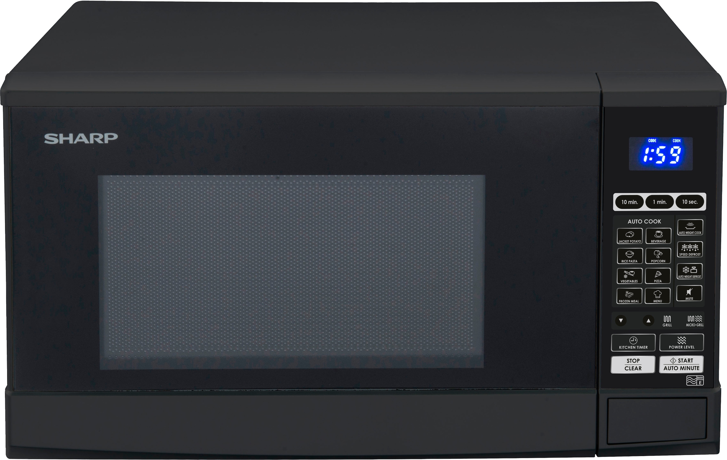 Sharp Mikrowelle »R670BK«, Mikrowelle-Grill, 800 W