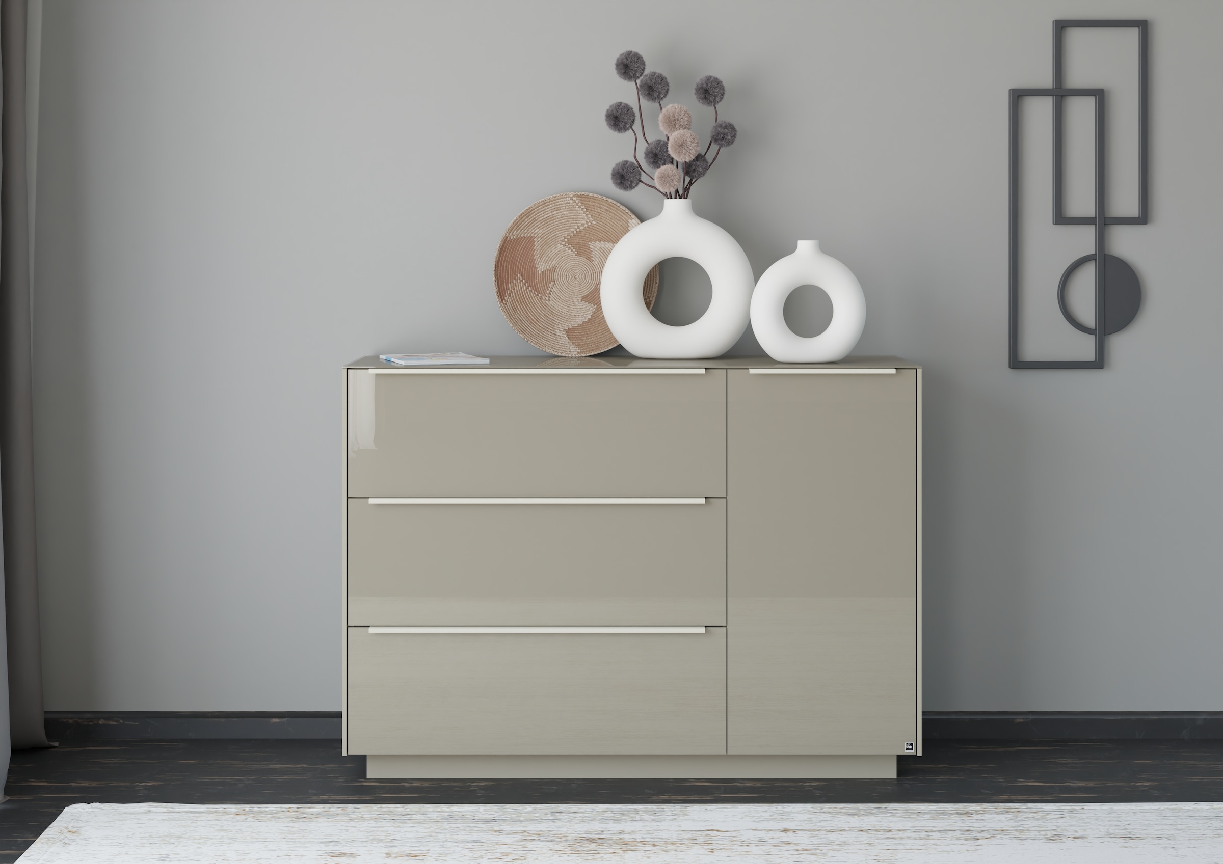 set one by Musterring Sideboard "Reno" 1 Stk. tlg. Mit Sockel in diversen Farben, 102 cm Höhe & Farbauswahl