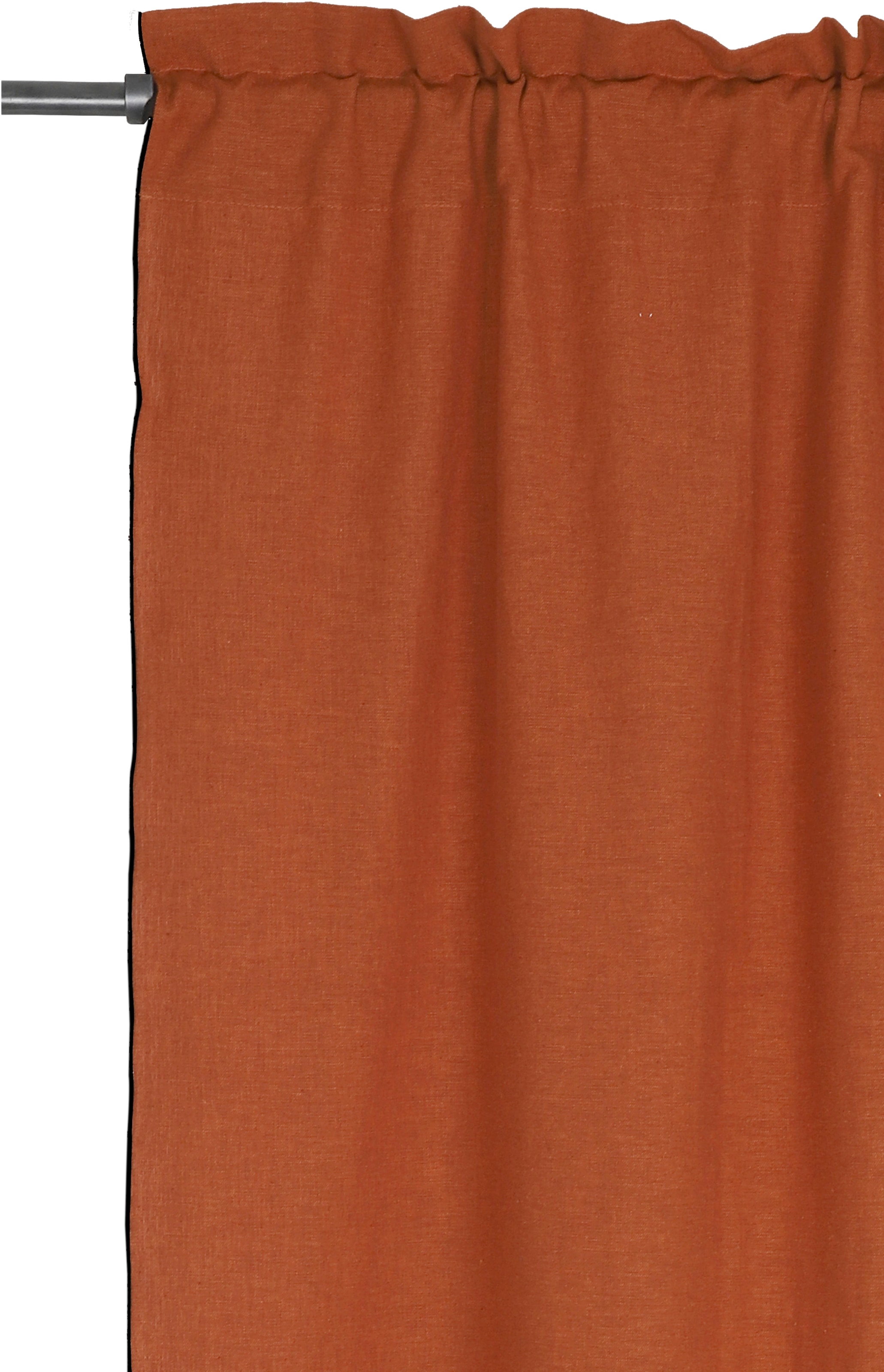 andas Vorhang »Ellen«, blickdicht, verschiedene mit (1 Unifarben schwarzen Overlocknaht, St.), Größen BAUR 