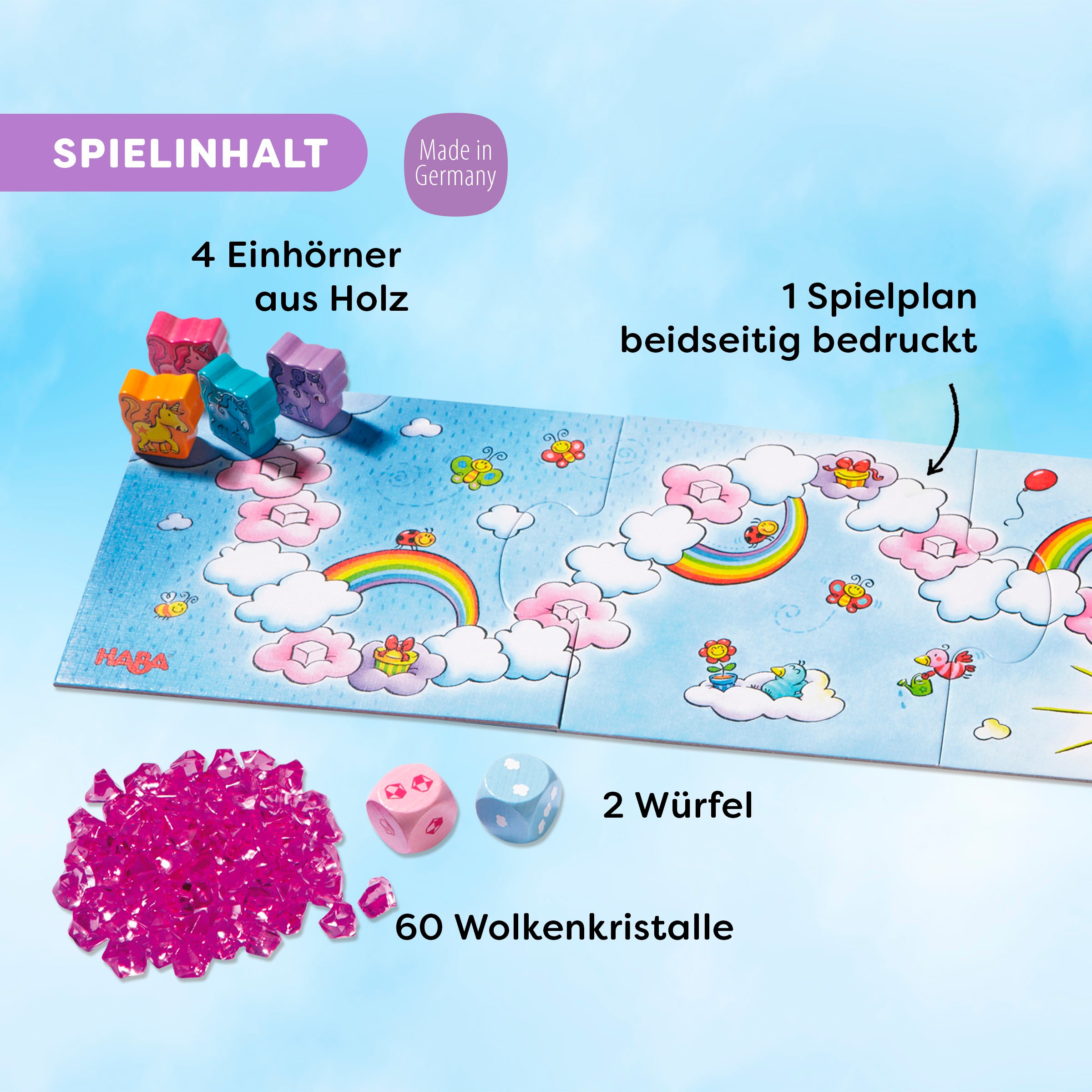 Haba Spiel »Einhorn Glitzerglück Wolkenschatz« Made in Germany