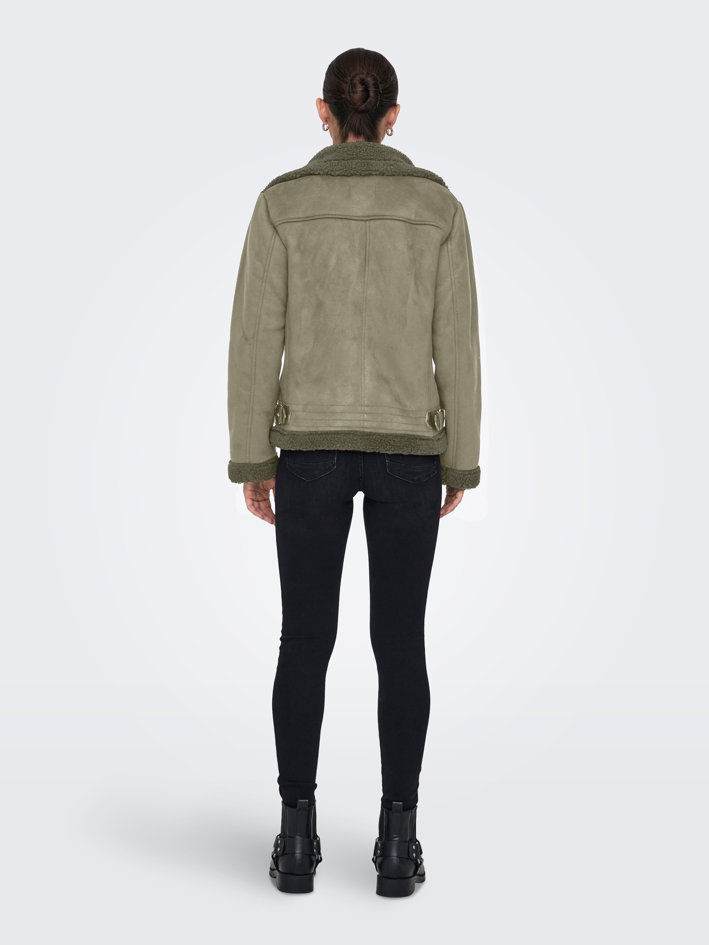 ONLY Lederimitatjacke »ONLNEWDIANA AVIATOR JACKET CC OTW« ohne Kapuze