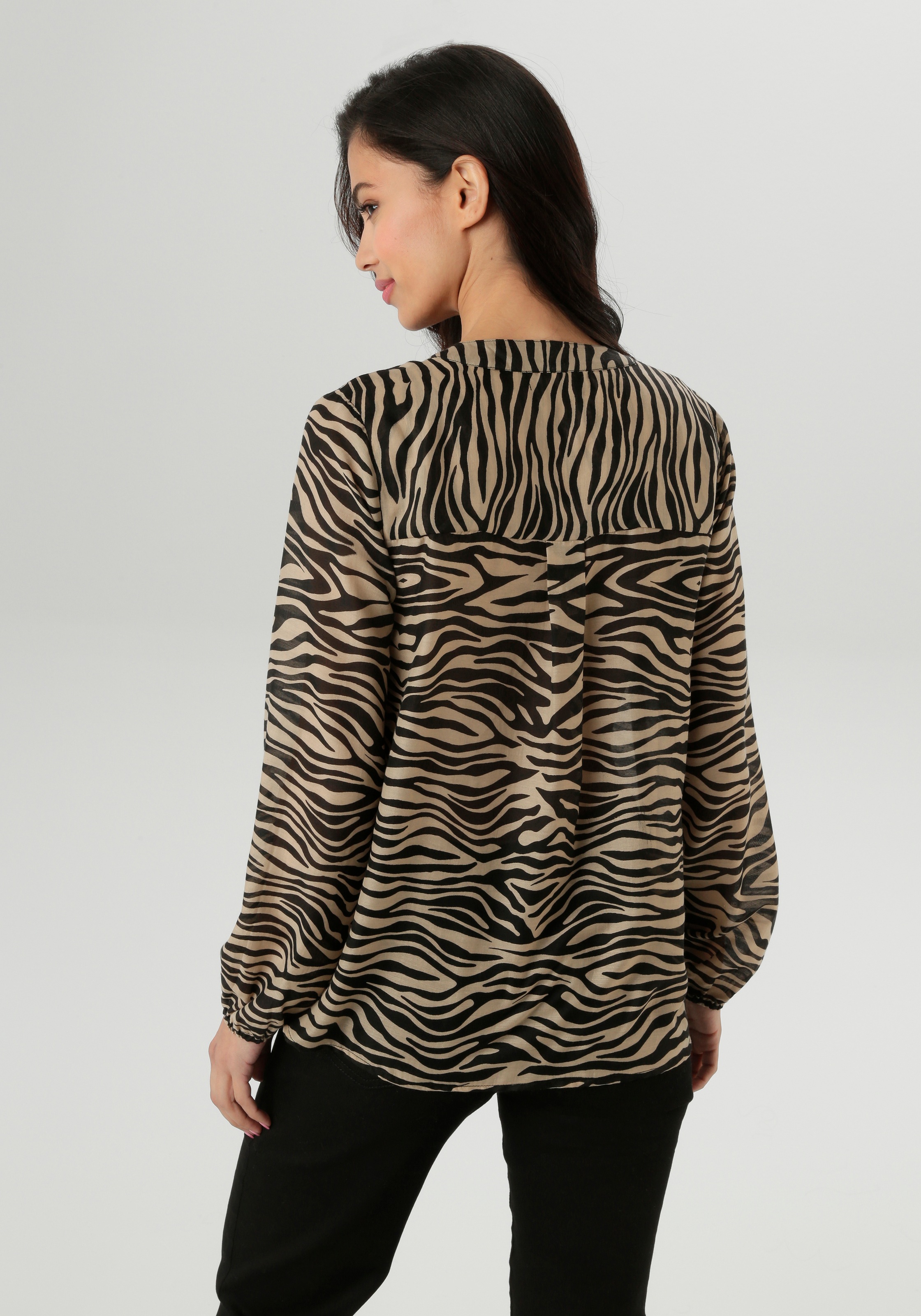Aniston SELECTED Schlupfbluse mit modischen Animal-Print günstig online kaufen