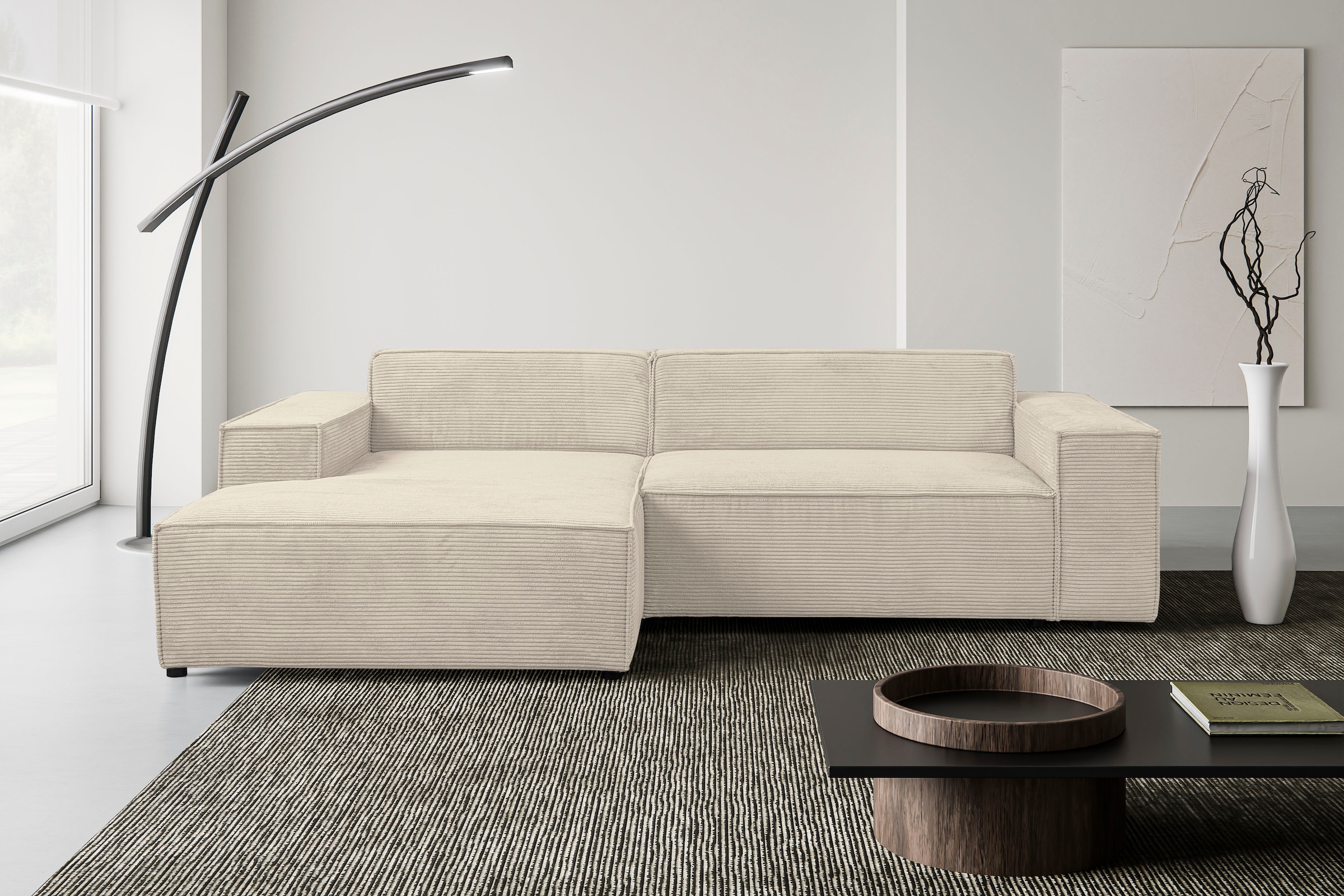WERK2 Ecksofa »Trento, elegant & zeitlos, Breite  268cm, pflegeleichte Bezüge, L-Form« Trento – Sofa mit Eleganz, Komfort und klaren Linien für jeden Raum