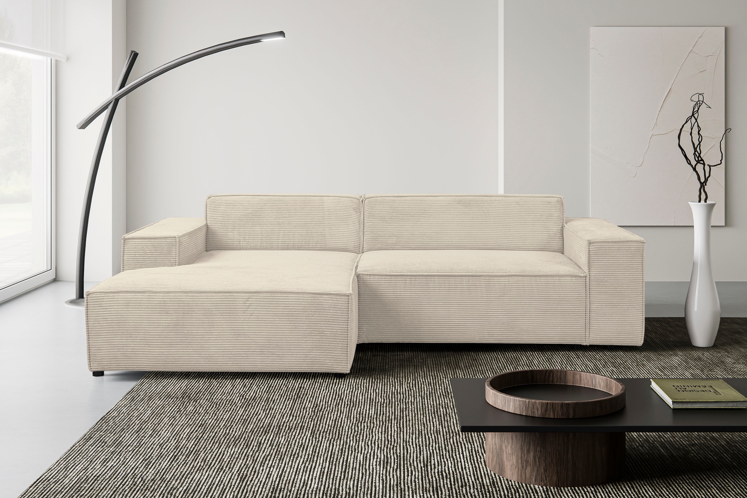 WERK2 Ecksofa "Trento, elegant & zeitlos, Breite 268cm, pflegeleichte Bezüg günstig online kaufen