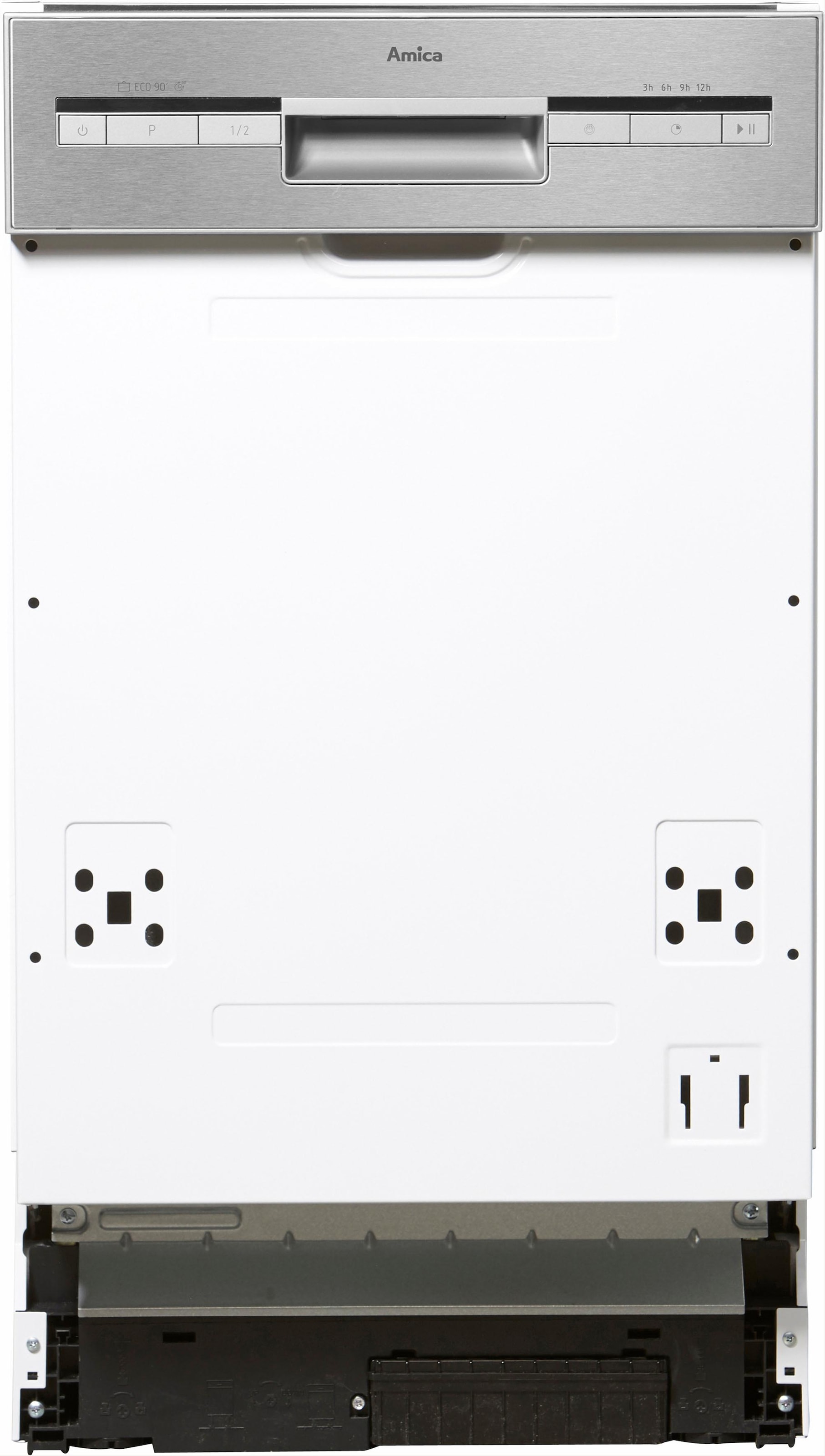 Amica teilintegrierbarer Geschirrspüler »EGSP 14695-1 E« 9 Maßgedecke LED-Display