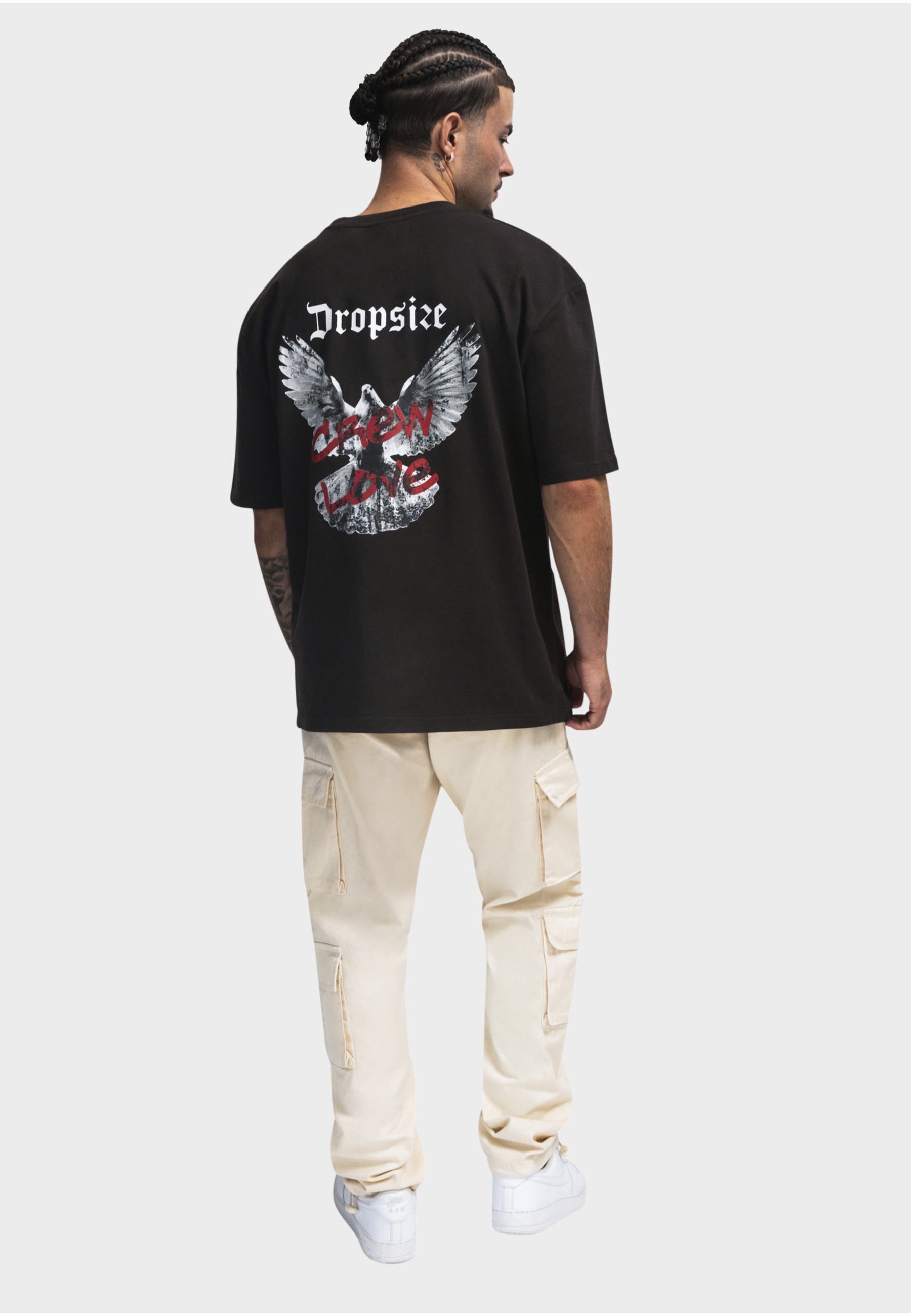 Dropsize T-Shirt »Dropsize Herren Heyvy Oversize Crew Dove T-Shirt« 1 Stk.