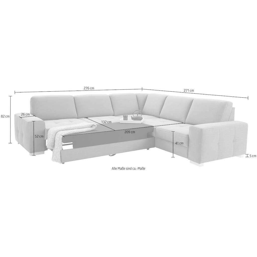 sit&more Ecksofa »Santorini L-Form«