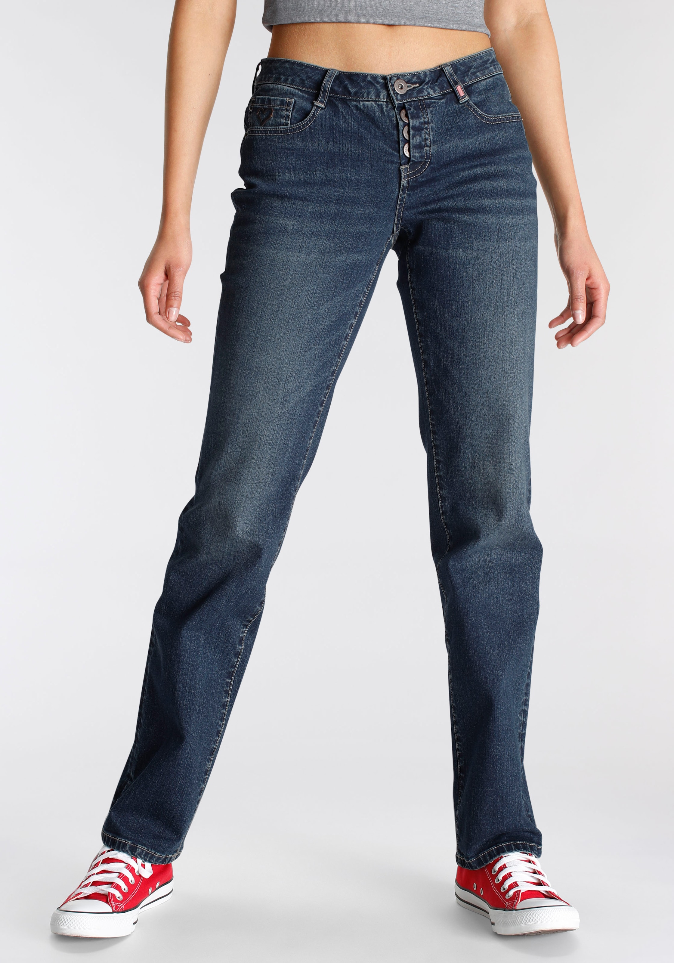 Alife & Kickin Low-rise-Jeans »Straight-Fit AileenAK«, NEUE KOLLEKTION
