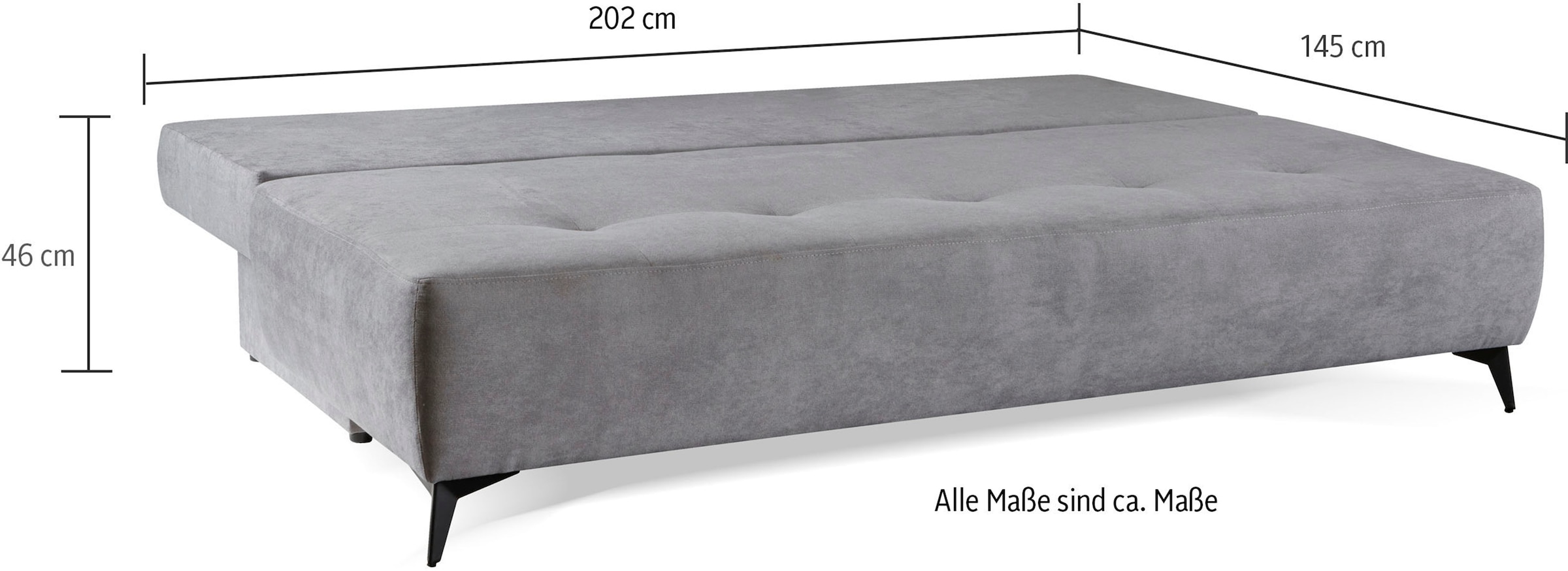 WERK2 Schlafsofa »Oakland«, 2-Sitzer Sofa & Schlafcouch mit Bettkasten