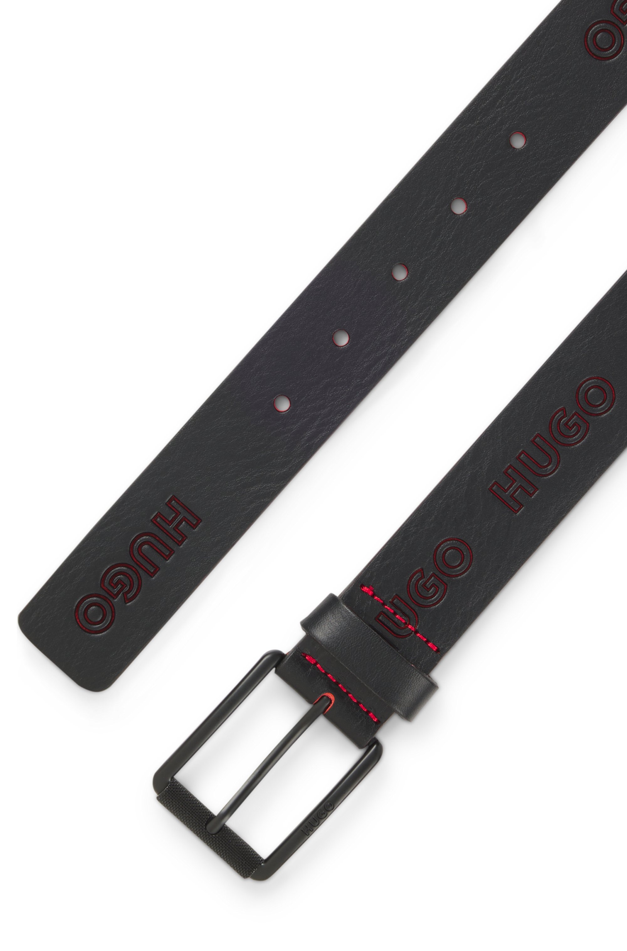 HUGO Ledergürtel "Gilroy Deb Sz35", mit Label-Prägung rundherum günstig online kaufen