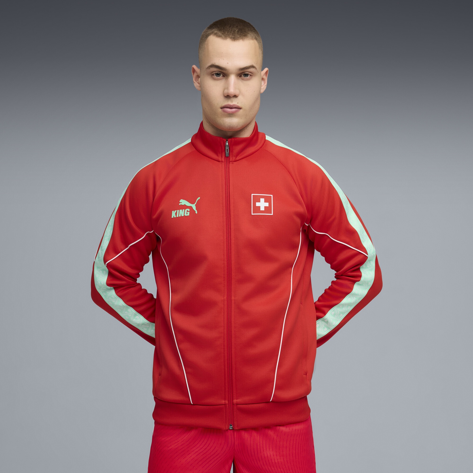 PUMA Sweatjacke »Schweiz KING Anthem Jacke Herren«