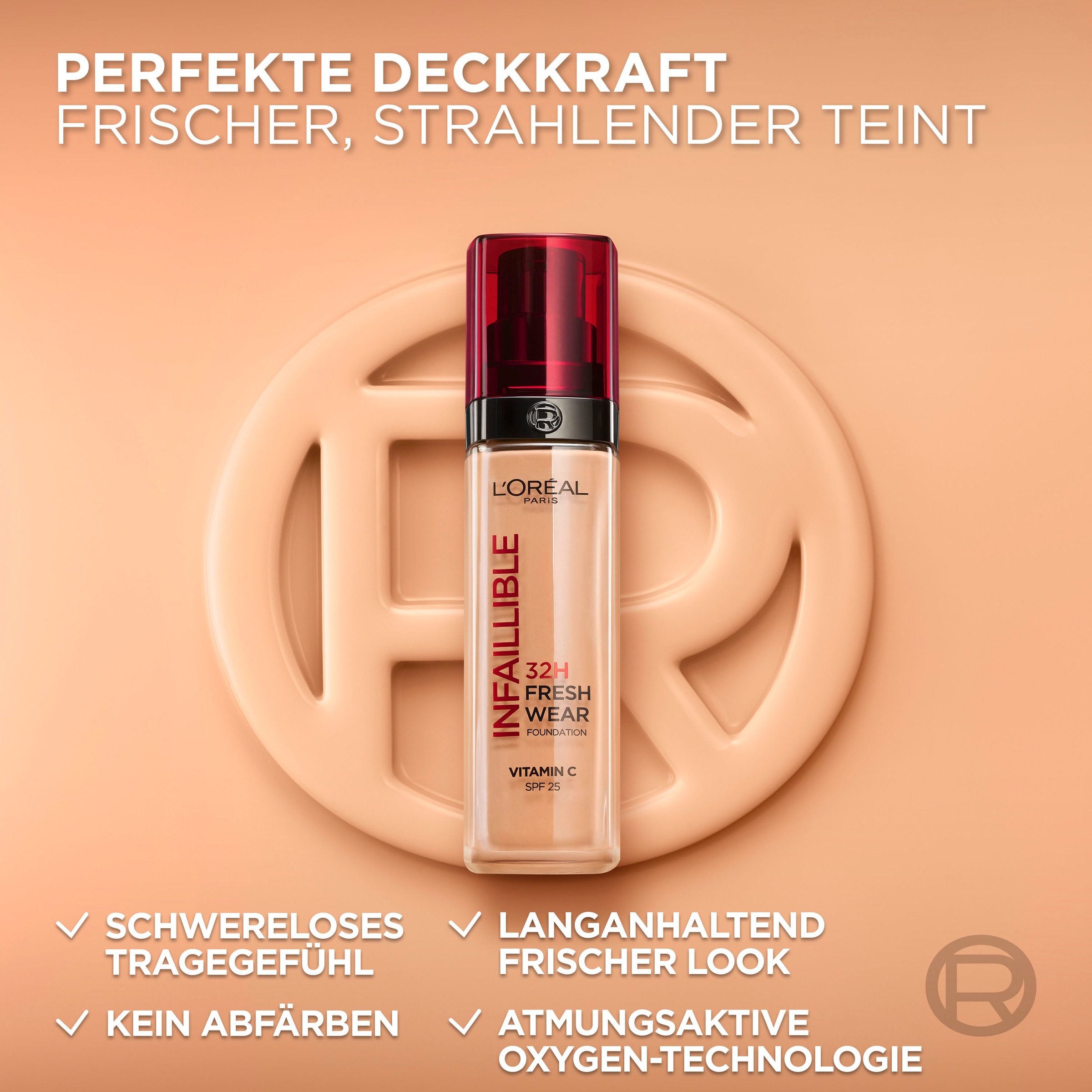 L'ORÉAL PARIS Foundation »Infaillible 32H Fresh Wear Make-up«, mit langanhaltender Formel