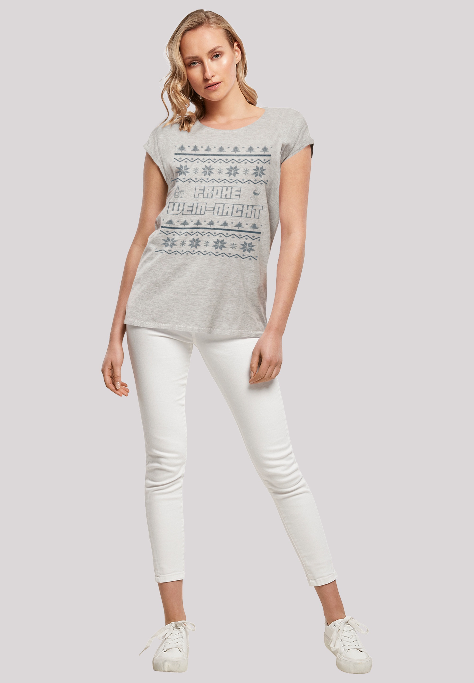 F4NT4STIC T-Shirt »Frohe Wein-Nacht«, Print
