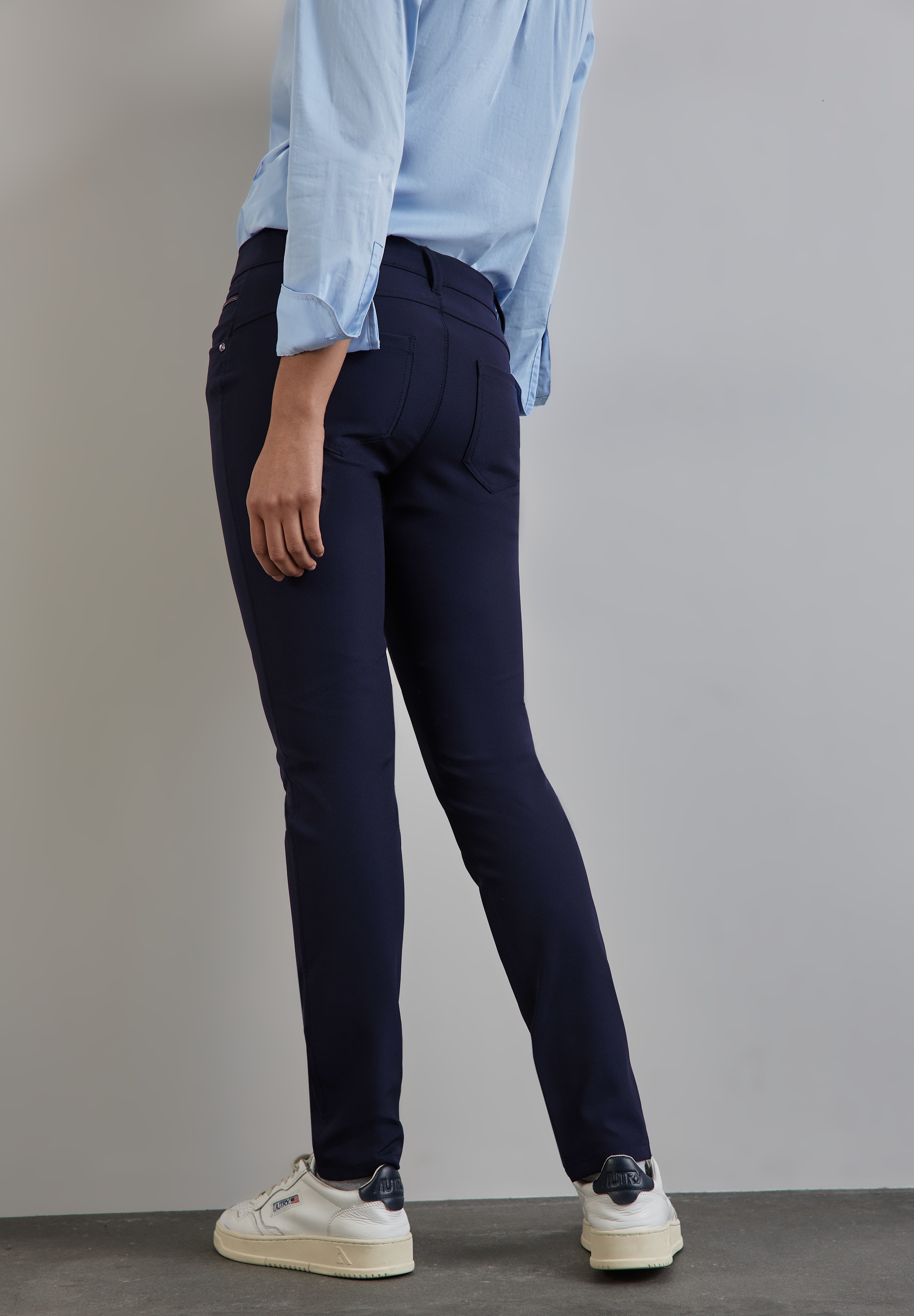 STREET ONE Stoffhose "Style YORK", Sommerhose mit Zipper-Details günstig online kaufen