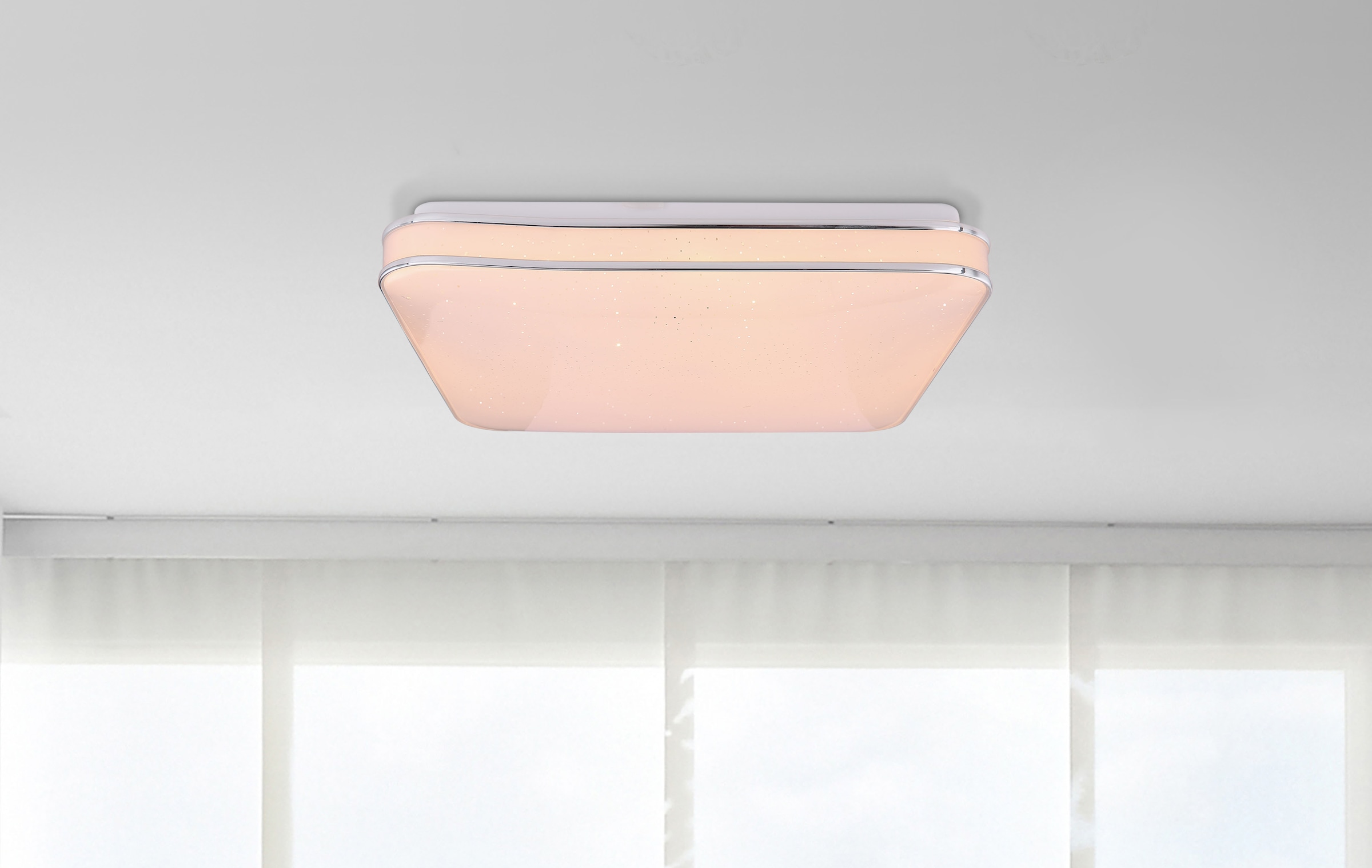 GLOBO LIGHTING LED Deckenleuchte »LASSY«, Leuchtmittel LED-Modul | LED fest integriert, Deckenlampe/quadratisch/Wohnzimmer/Schlafzimmer/elegant