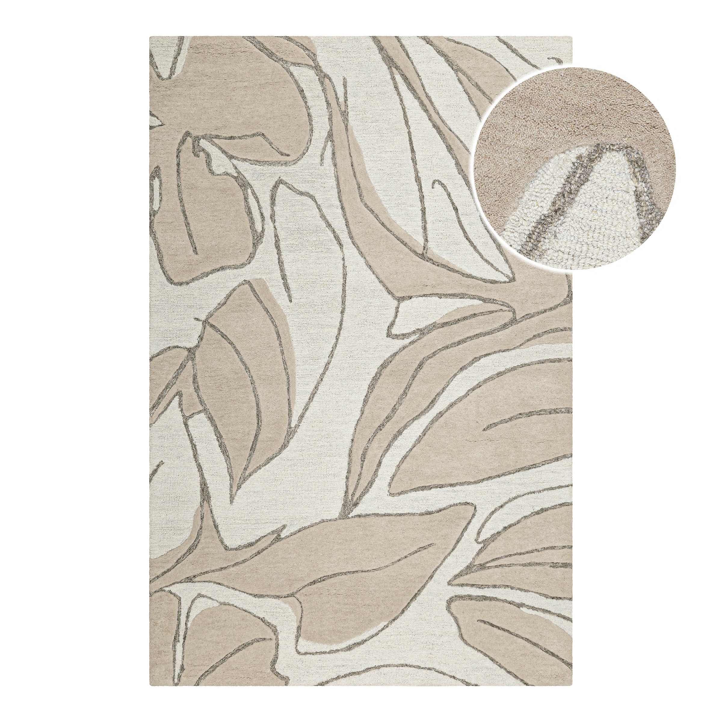 Wecon home Teppich "Tunia" rechteckig 10 mm Höhe handgefertigt, floral, pfl günstig online kaufen