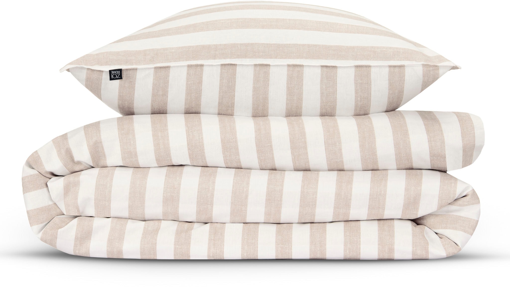 ZO HOME Bettwäsche »Banda-di-Lino« 2 Stk. tlg. Bettwäsche aus 100% Baumwolle, hochwertiges Renforcé