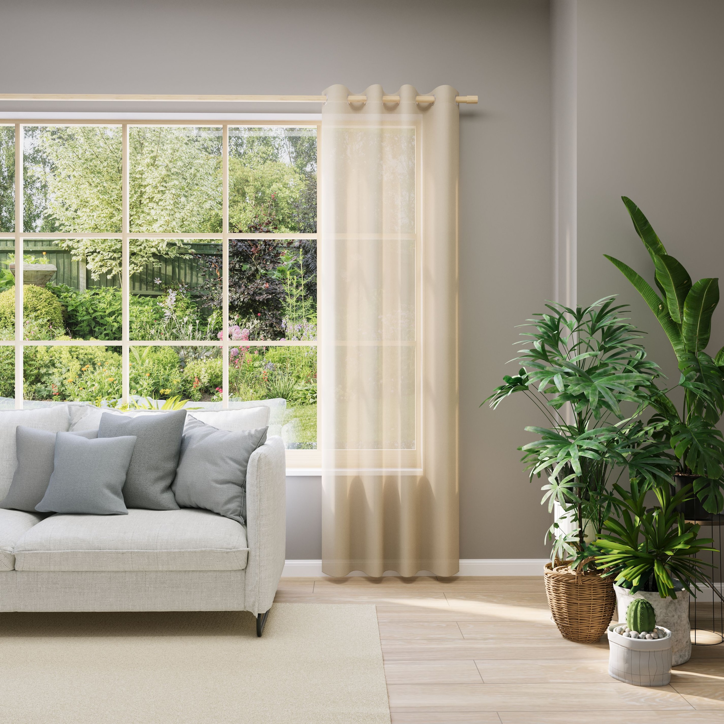 Neutex for you Vorhang nach Maß "EVA" Ösen 1 Stk. tlg. Uni-Voile mit elegan günstig online kaufen