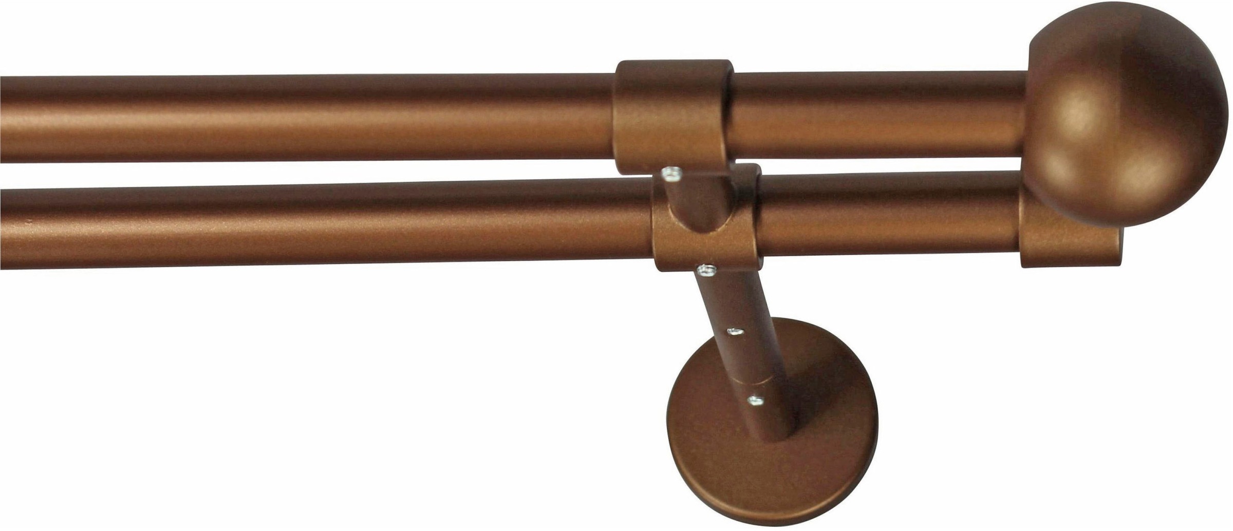 GARESA Gardinenstange "BOLTI" Ø 16 mm 2 läufig-läufig Wunschmaßlänge Vorhan günstig online kaufen