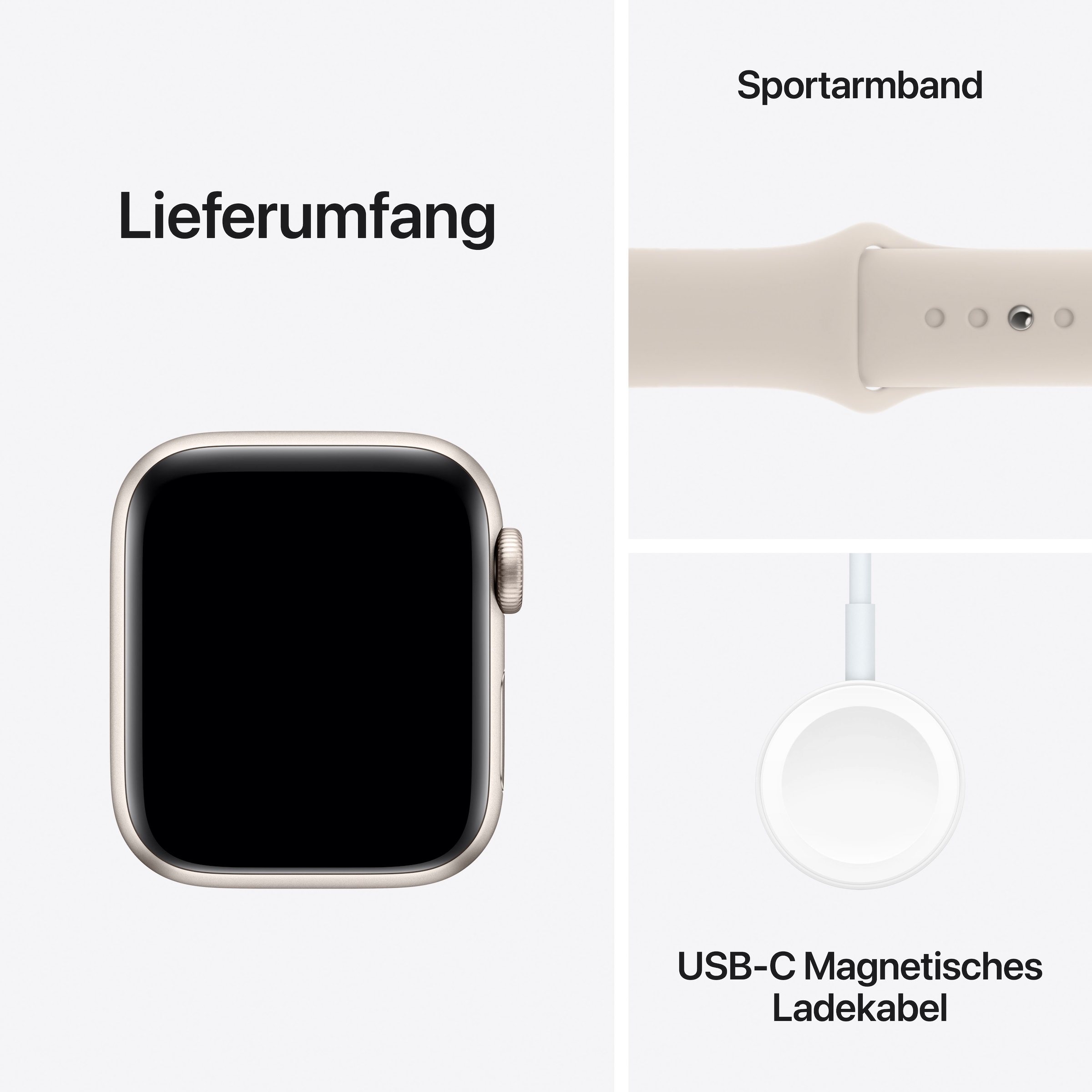 Apple Smartwatch »Watch SE GPS 40 mm Aluminium S/M«, (Watch OS 10 Sport Band)