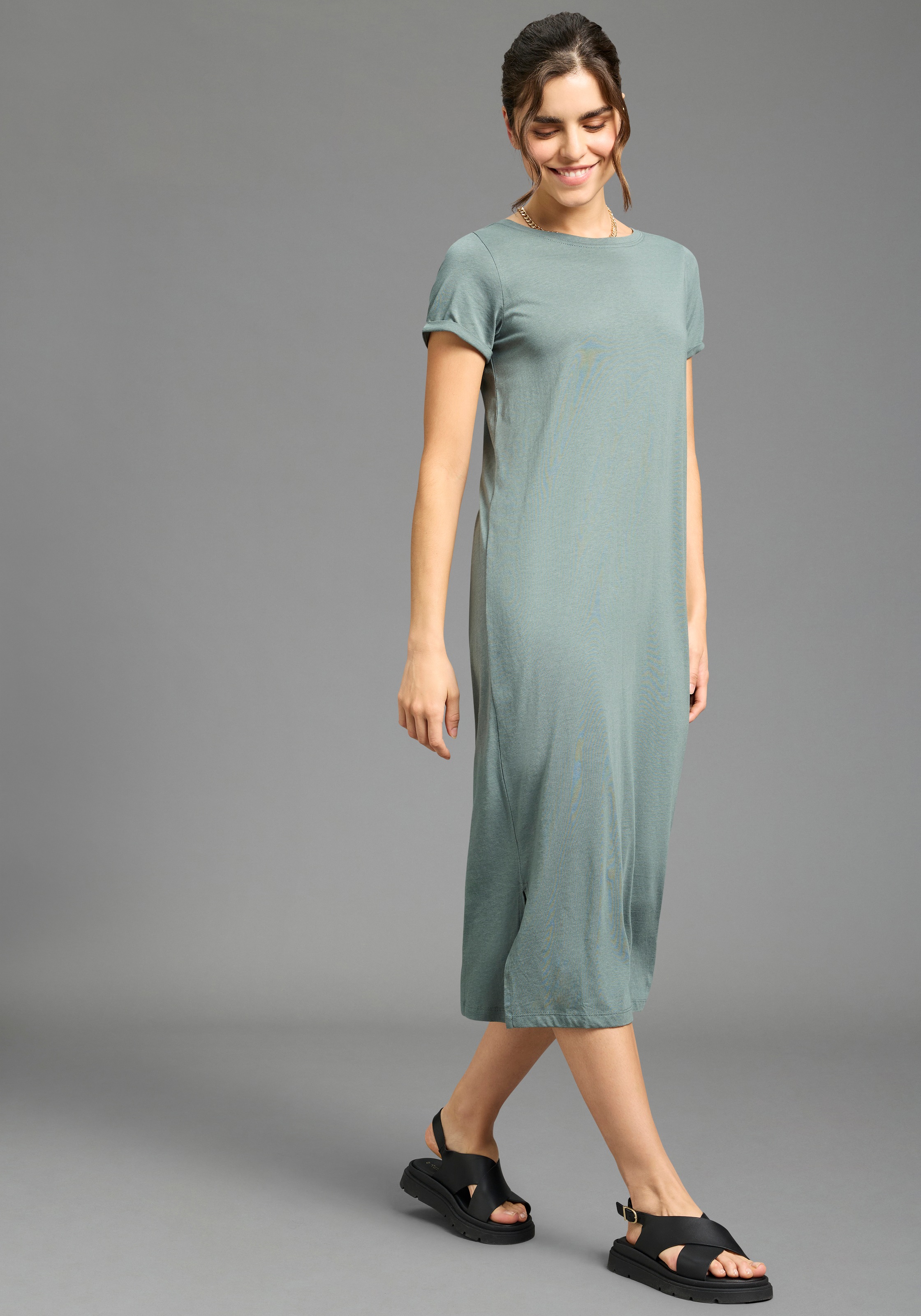 Thumbnail - Flashlights Shirtkleid 2er-Pack, aus Single Jersey, bequeme Passform, mit Seitenschlitzen, wadenlang