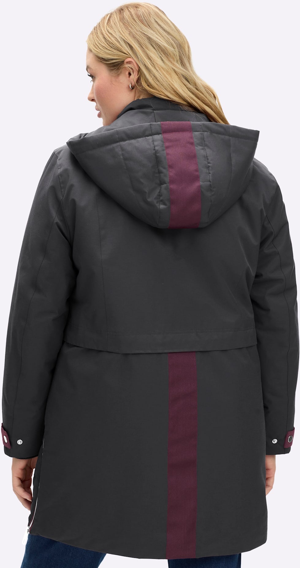Sheego Langjacke mit Kapuze günstig online kaufen