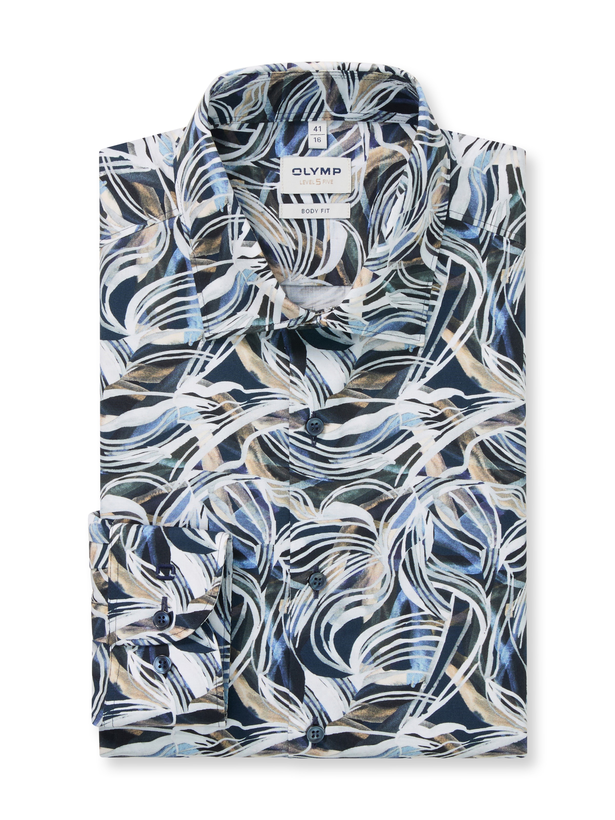 OLYMP Langarmhemd »Level Five« Businesshemd, body fit, New York Kentkragen