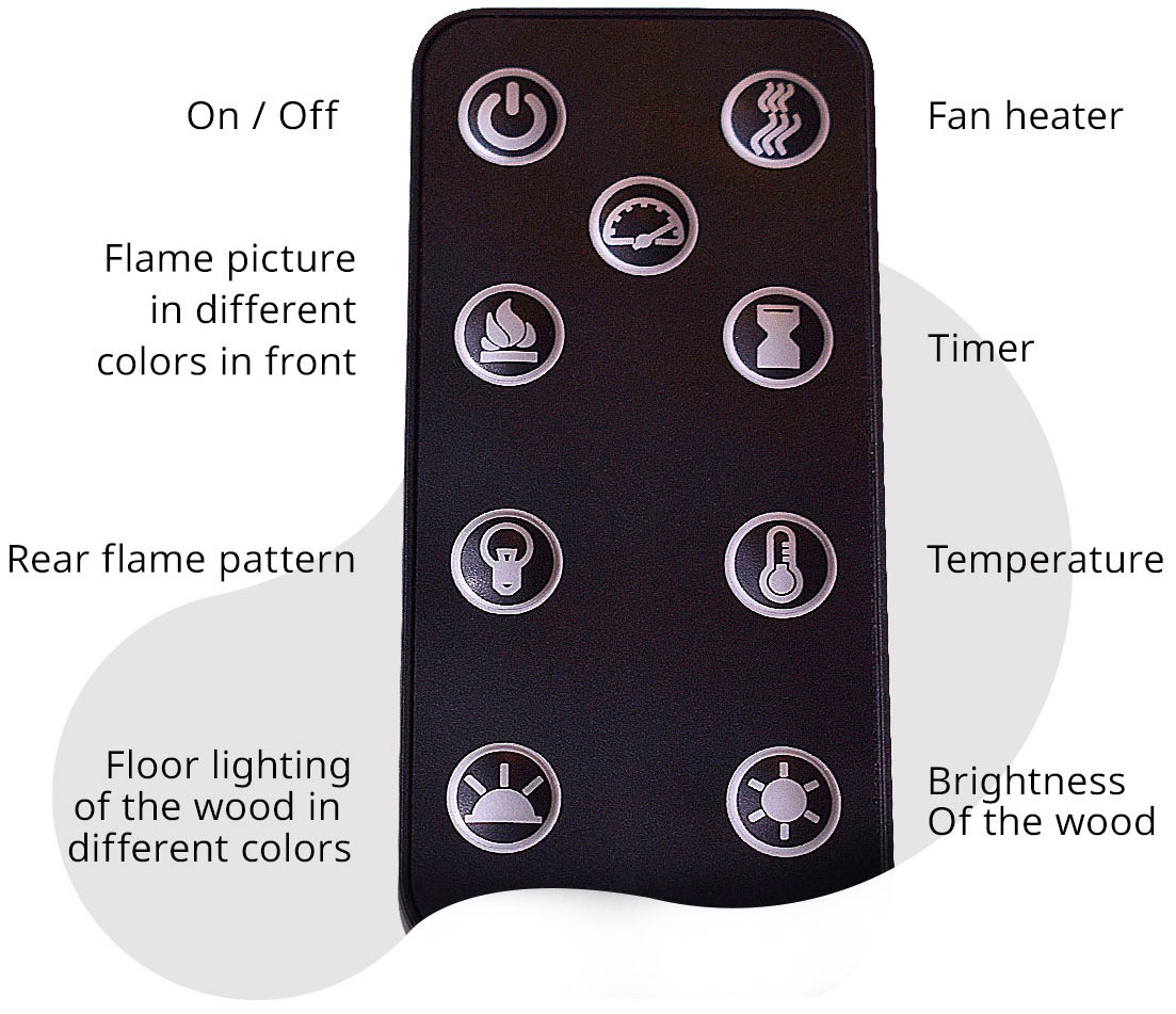 GLOW FIRE Elektrokamin »»Edge Insert 36 LED««, mit Heizfunktion bis 1600W, Fernbedienung & Abschaltautomatik