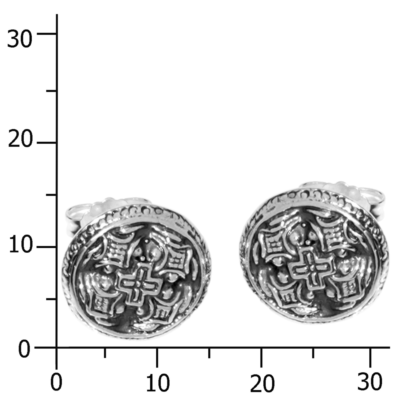 OSTSEE-SCHMUCK Paar Ohrstecker »Ostsee-Schmuck Ohrstecker Hiddensee 13 mm rund«