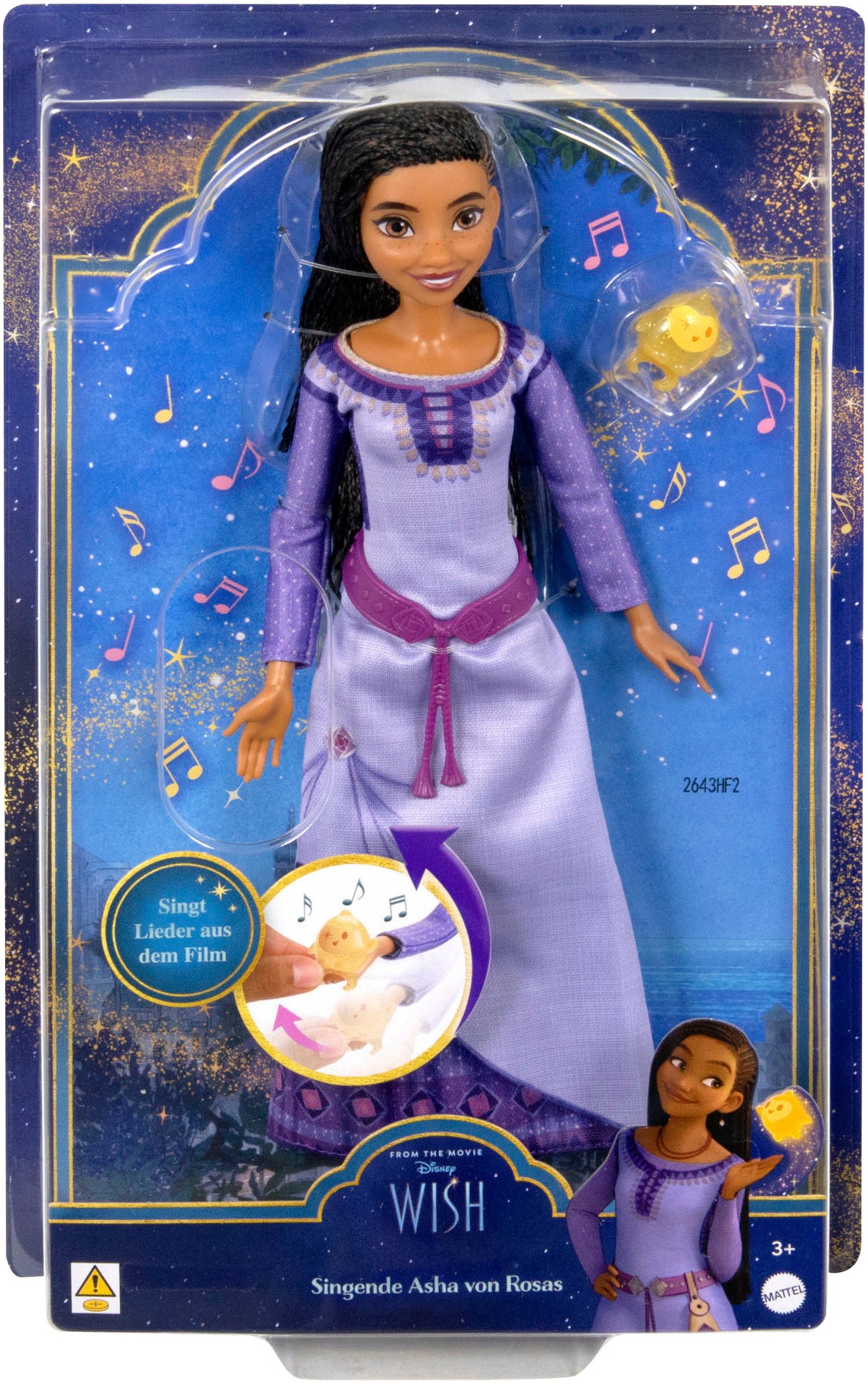 Mattel® Anziehpuppe »Disney Wish, singende Asha von Rosas«