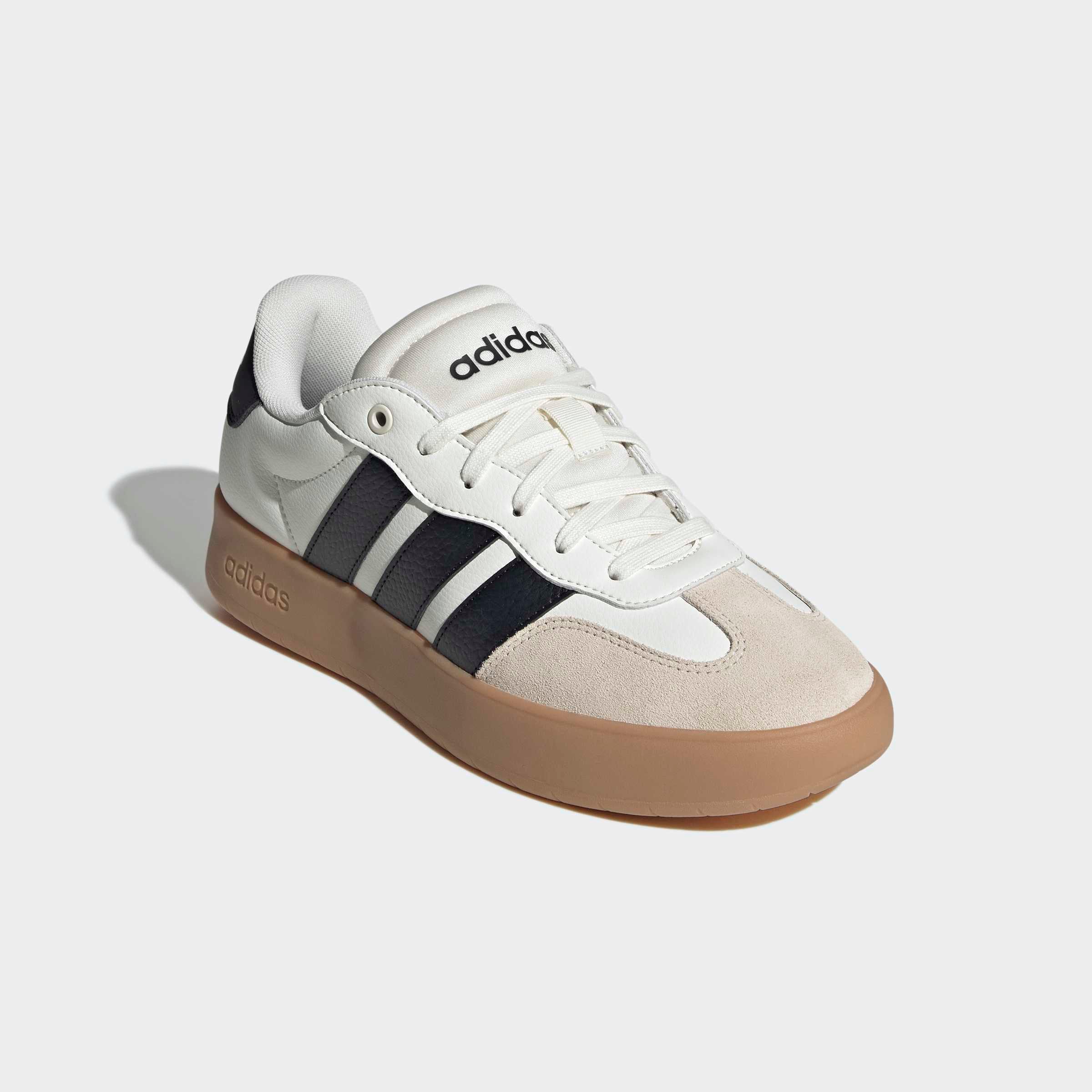 Herren Sneaker "BARREDA", ADIDAS SPORTSWEAR, Gr. 42, weiß, Leder, Synthetik, Schuhe, inspiriert vom Design des adidas samba XLG