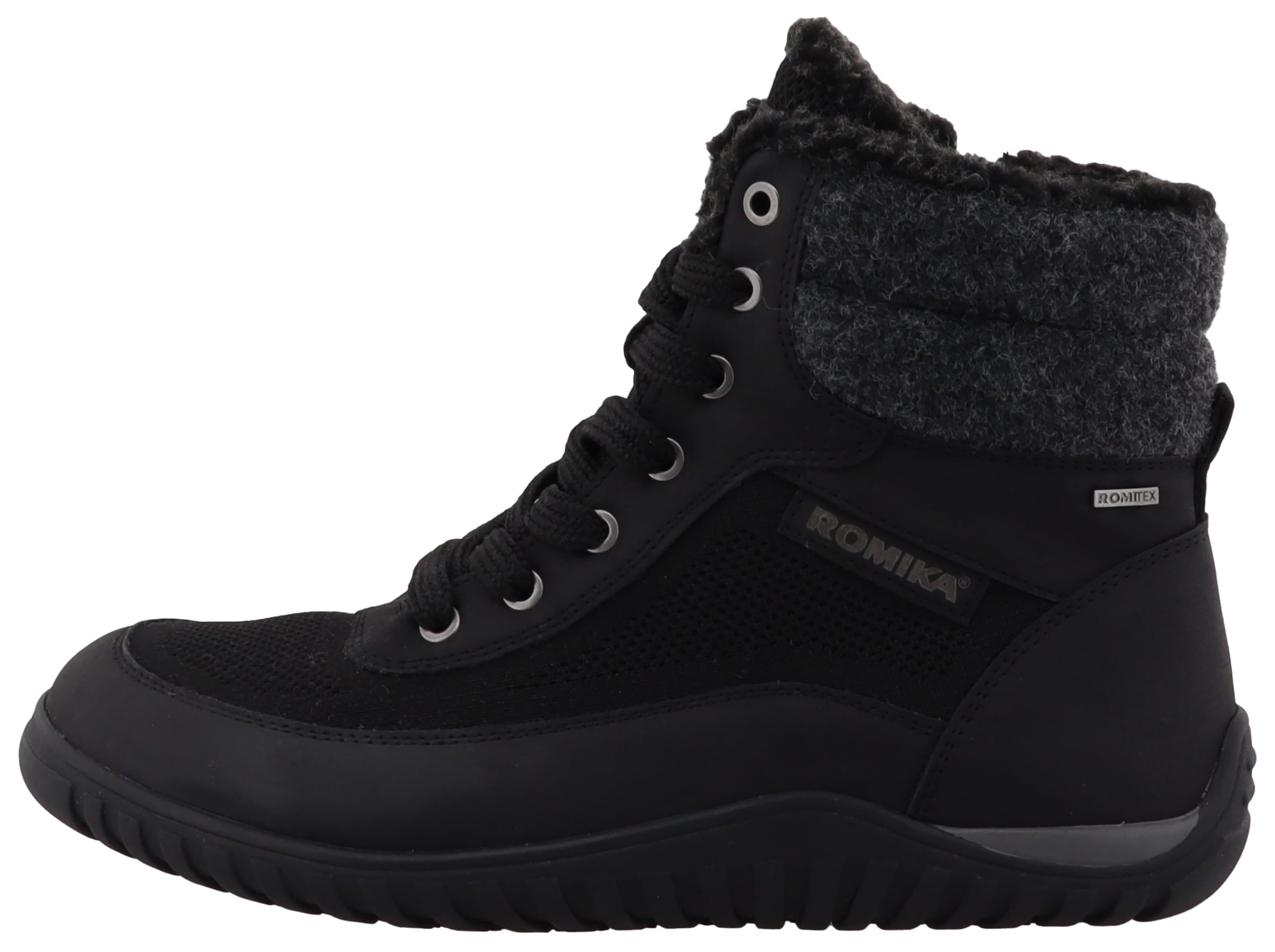 Romika Winterboots, Keilabsatz, Schürboots, Outdoorschuh mit Filzkragen