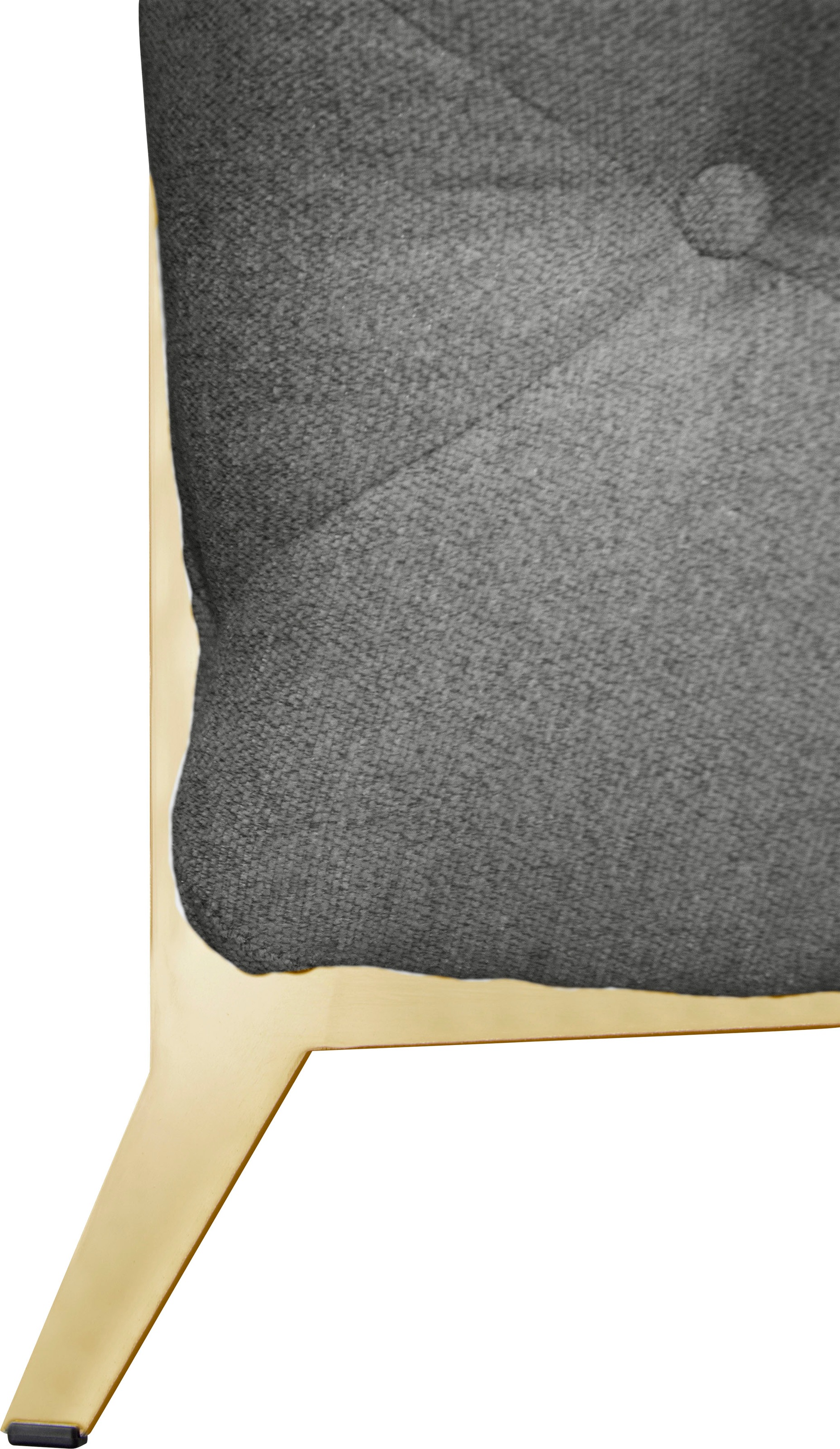 Leonique Chesterfield-Sofa »Amaury L-Form«, moderne Chersterfield-Optik, Breite 262 cm, Fußfarbe wählbar