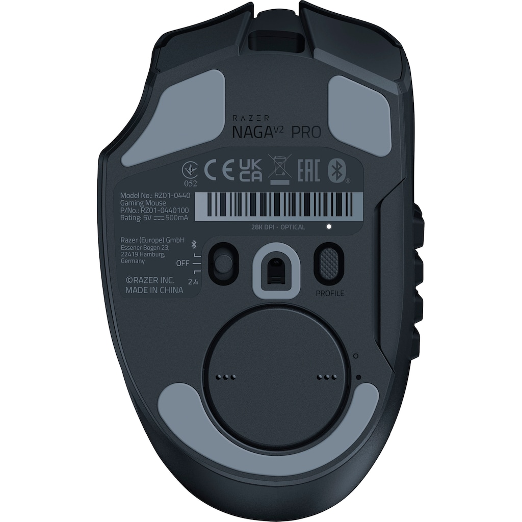 RAZER Gaming-Maus »Naga V2 Pro«, Bluetooth-RF Wireless-kabelgebunden