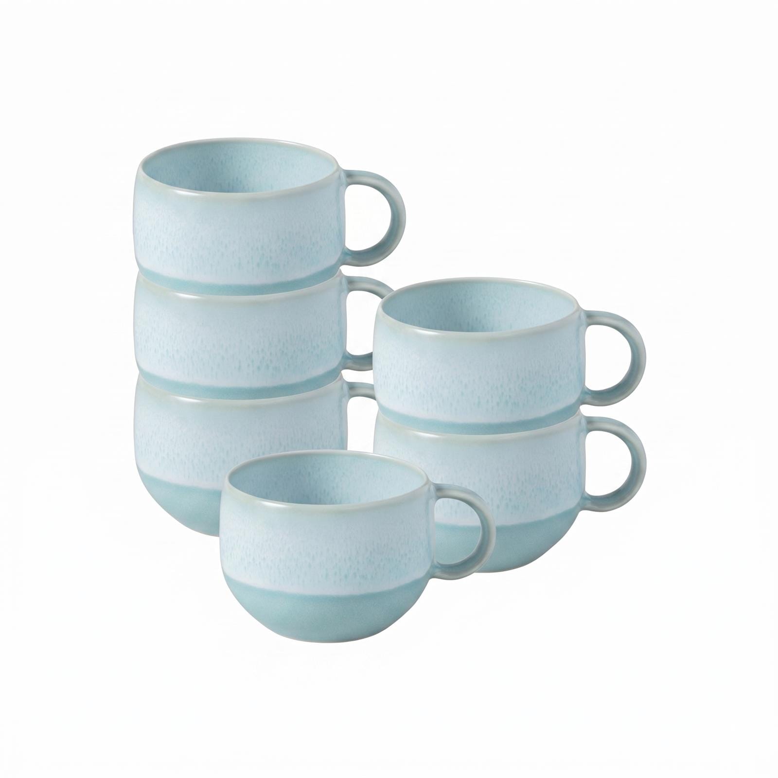 like. by Villeroy & Boch Espressotasse "Espressotassen Perlemor Aqua 60 ml 6er Set blau" Spülmaschinengeeignet, Mikrowellengeeignet