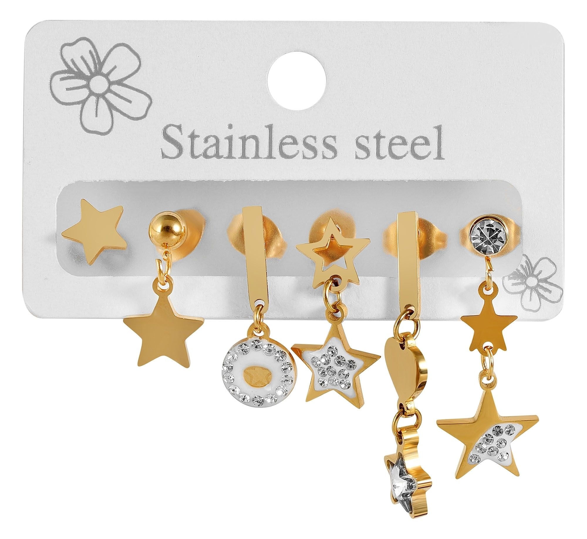 ADELIA ́S Damen Kettenanhänger "Anhänger – Anhänger aus Edelstahl mit Strass Steinchen", Edelstahl, gold, Edelstahl, Schmuckanhänger, Ein kleines