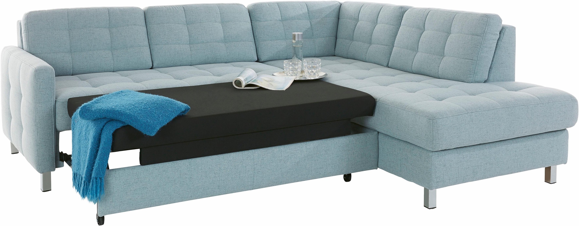 sit&more Ecksofa »Picasso L-Form«, wahlweise mit Bettfunktion und Bettkasten
