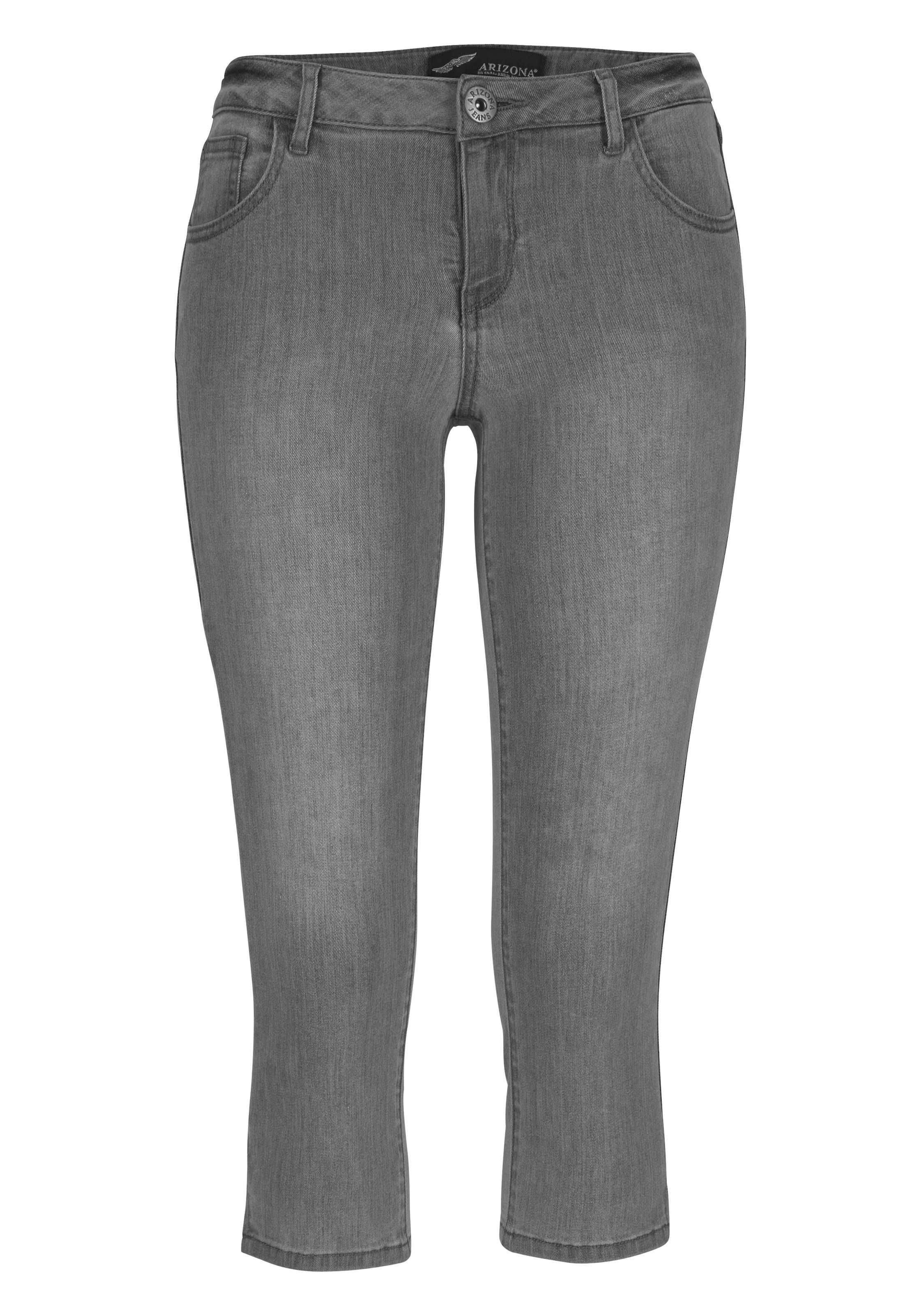 Arizona Caprijeans »Ultra-Stretch«, extra-enger Schnitt, modischer Beinabschluss mit Schlitz