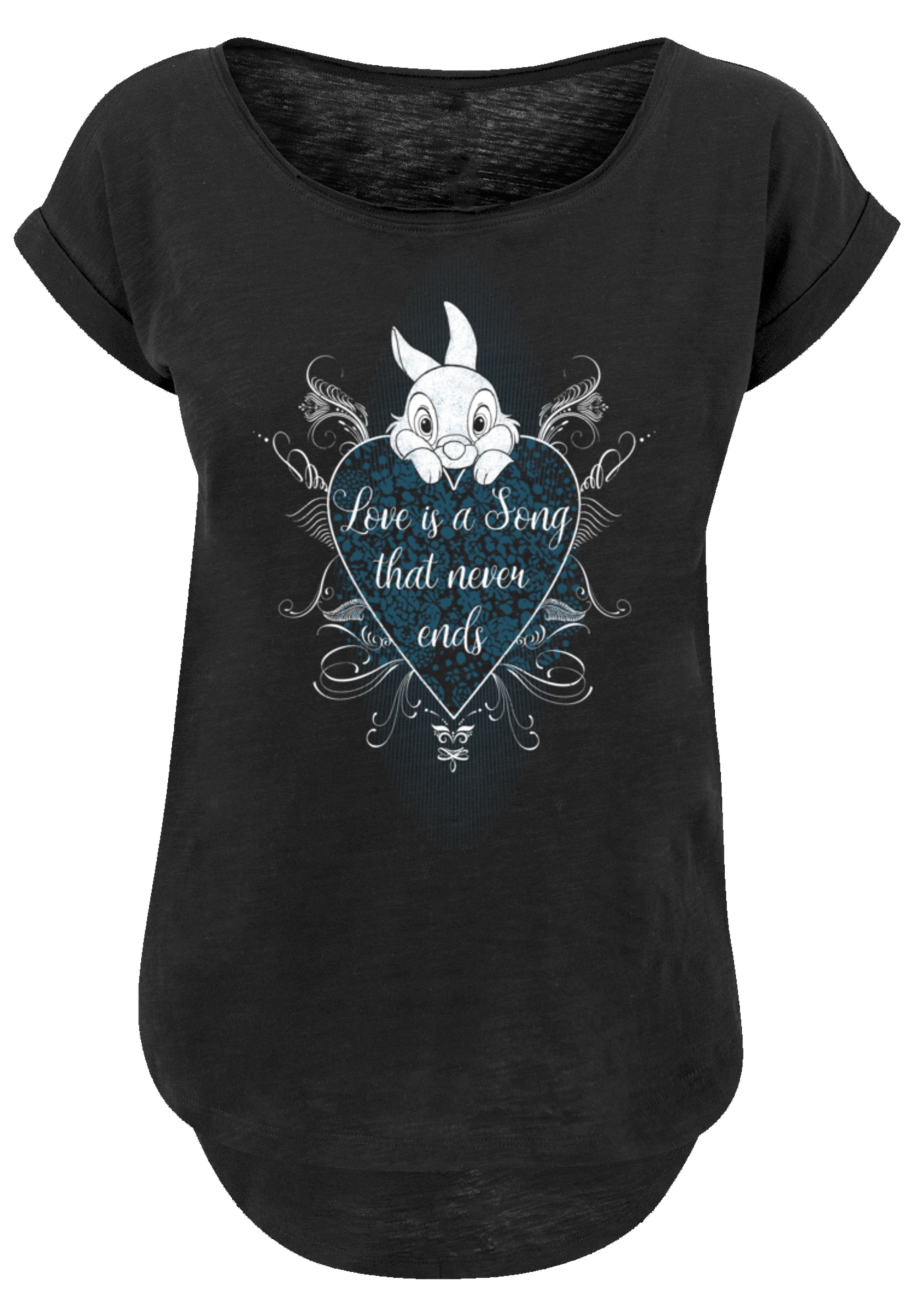 F4NT4STIC T-Shirt Song«, Bambi Love Qualität Klopfer BAUR kaufen | online Is »Disney a Premium
