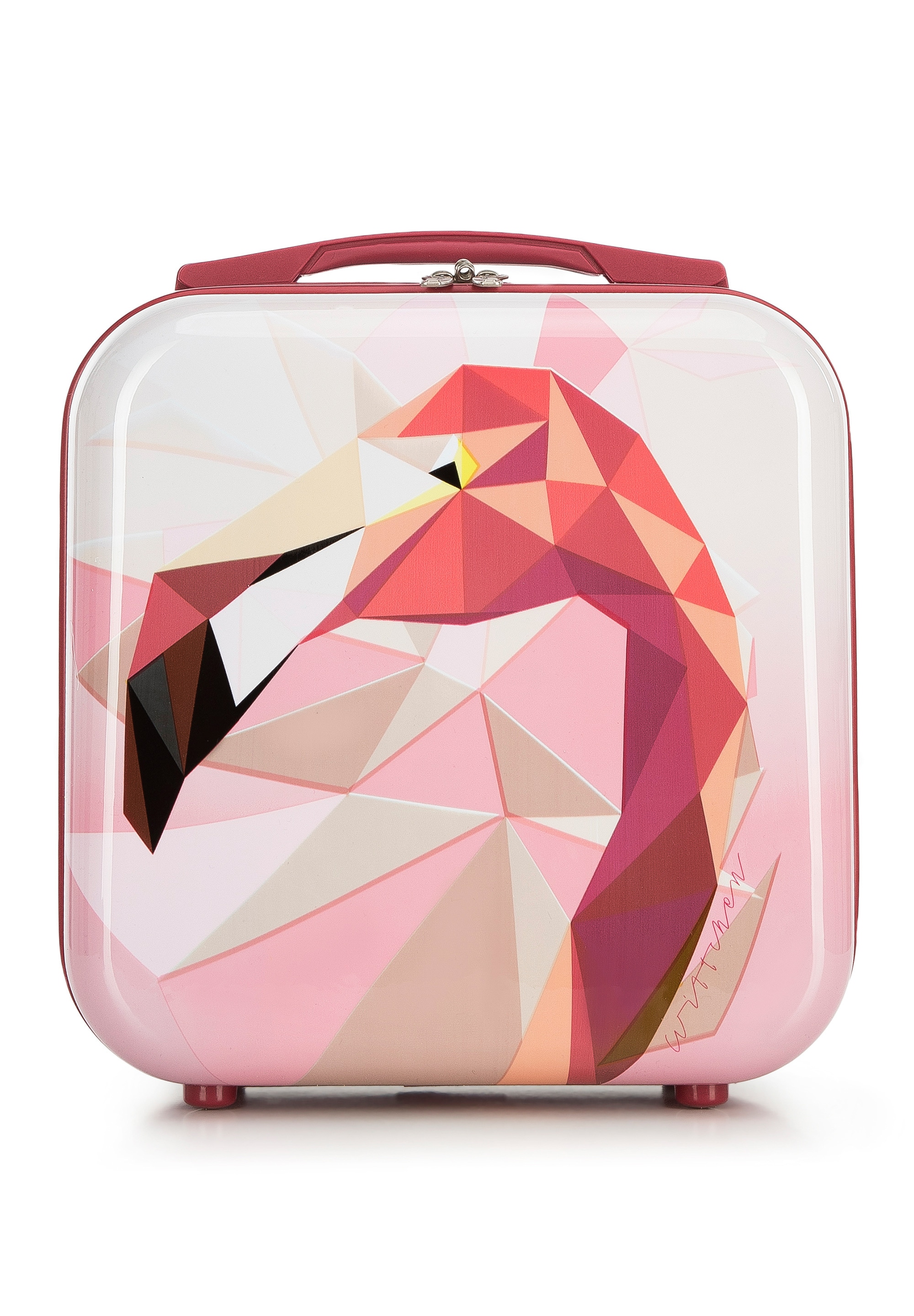 WITTCHEN Kosmetiktasche »Young«, Pink ABS Hardside Travel Cosmetic Case with Print / WITTCHEN