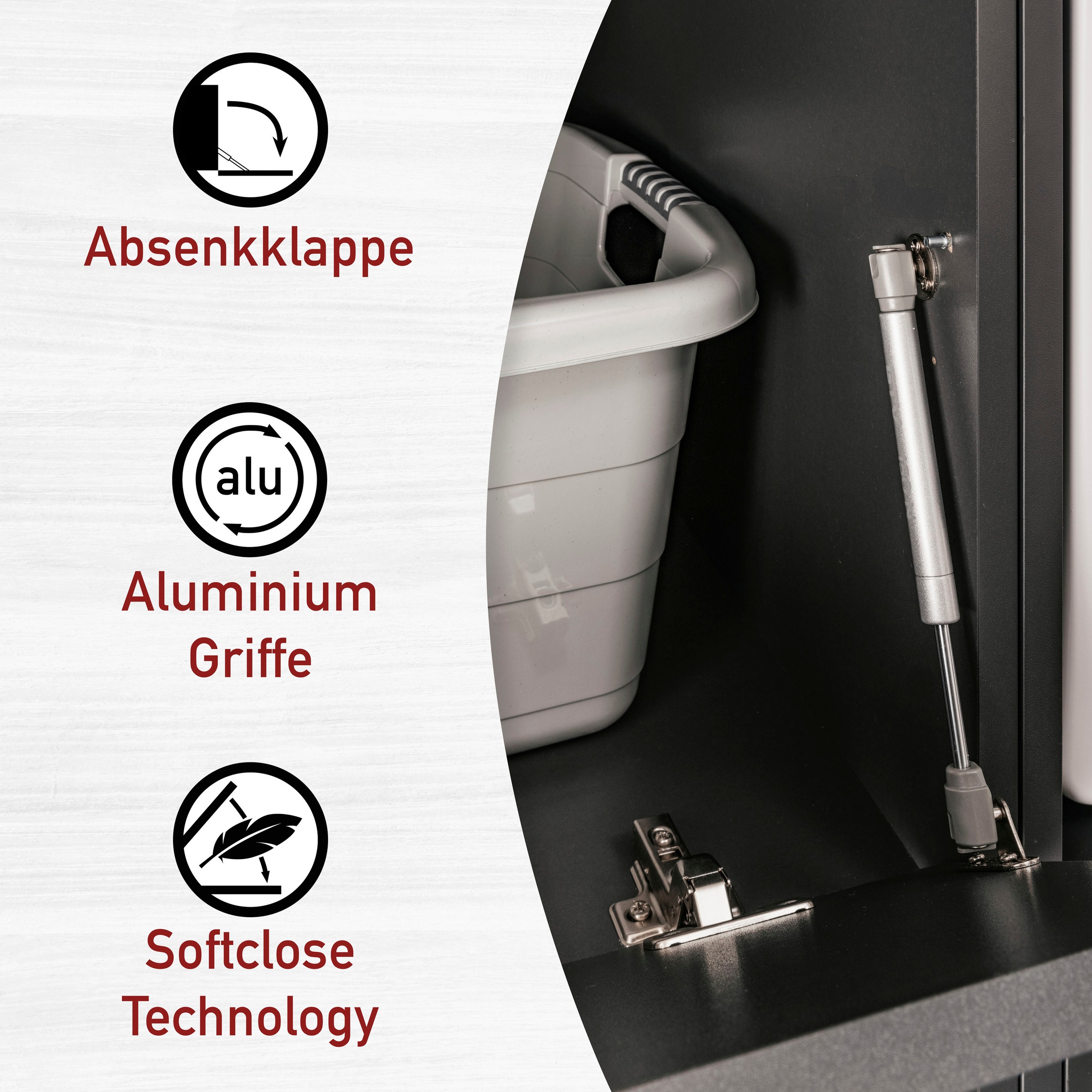 Inter Link Mehrzweckschrank-Set »Norela, Waschmaschinenumbauschrank, Geräteschrank mit Wäscheschrank« 5 Stk. tlg.