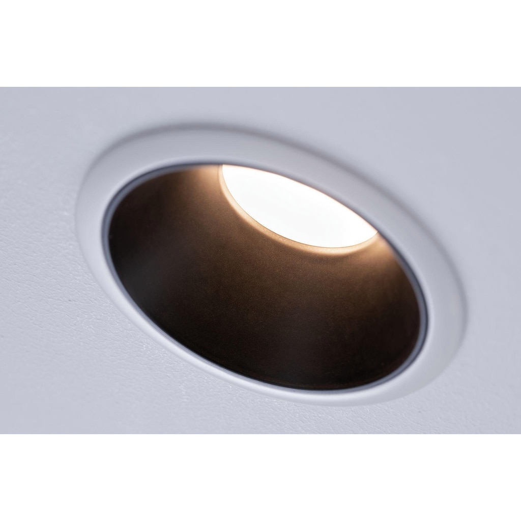 Paulmann LED Einbauleuchte »Set Cole 3x6,5W Weiß/Schwarz matt 3-Stufen-dimmbar 2700K Warmweiß«, Warmweiß